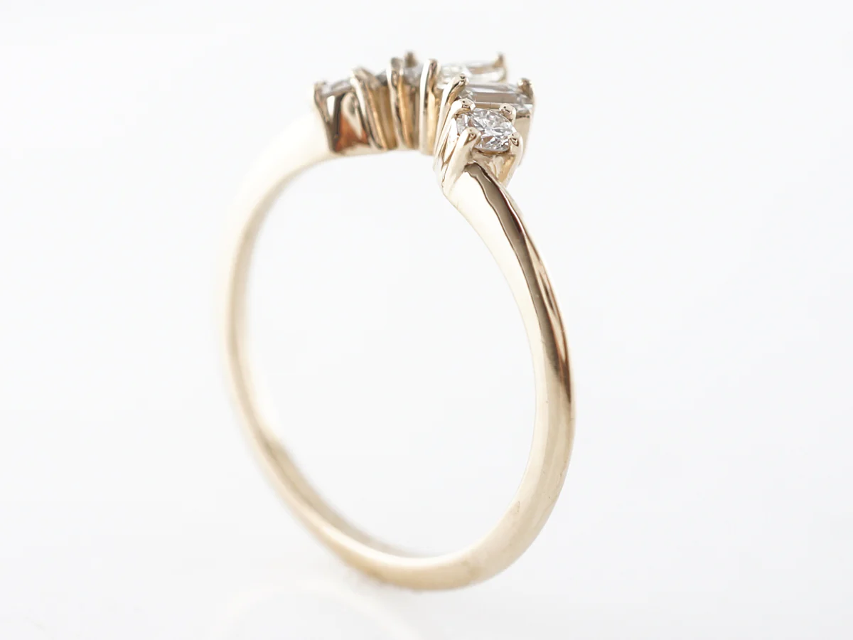 Marquise, Baguette & Round Diamond Wedding Band - Image 4