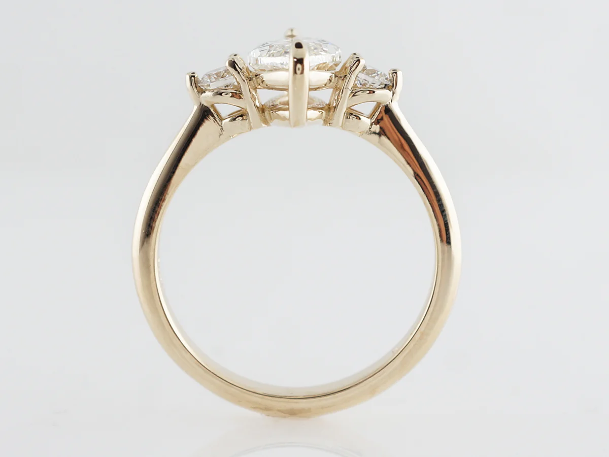 Marquise Cut Diamond Engagement Ring in 14k Yellow Gold - Image 5