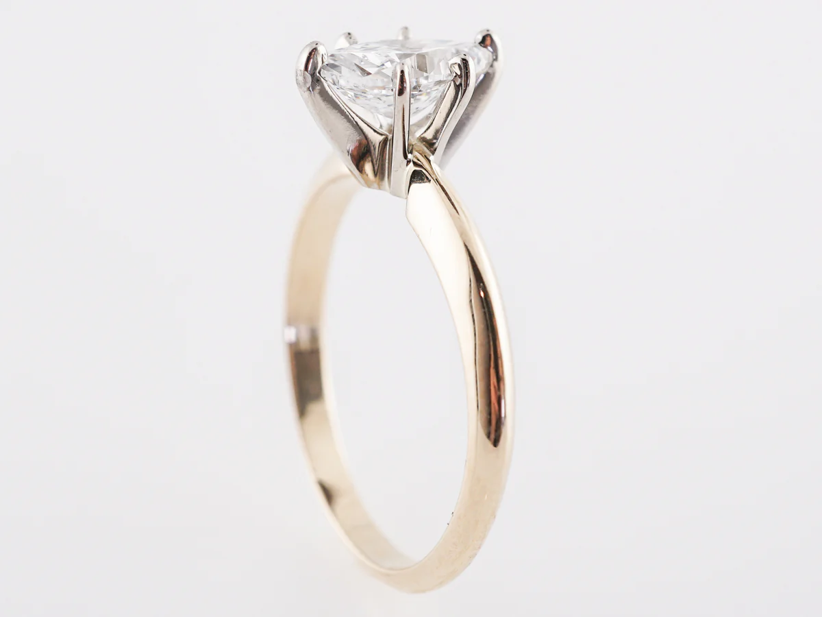 Marquise Diamond Solitaire Engagement Ring in 14K - Image 4
