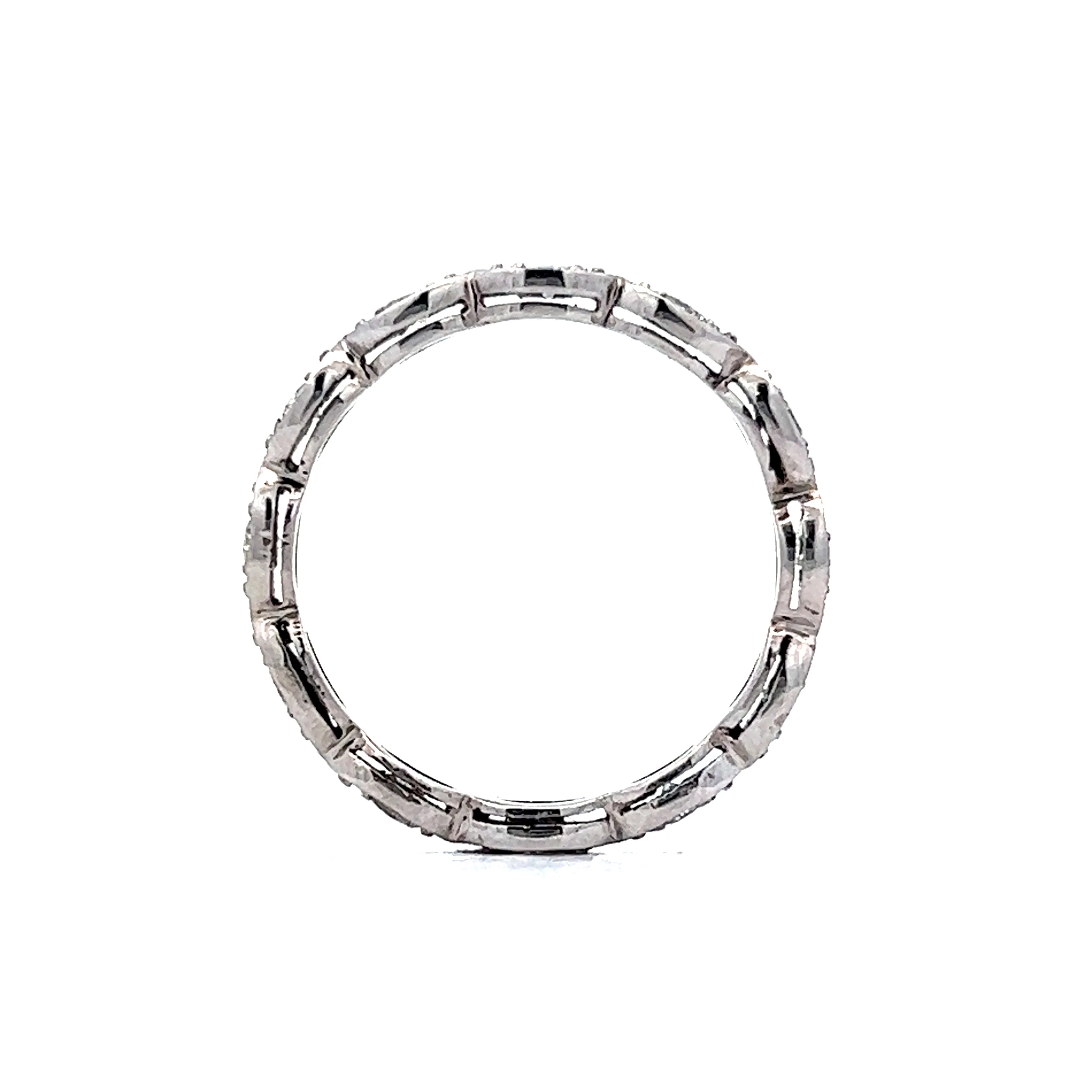 Marquise Station Diamond Eternity Band in 18k White Gold - Image 4