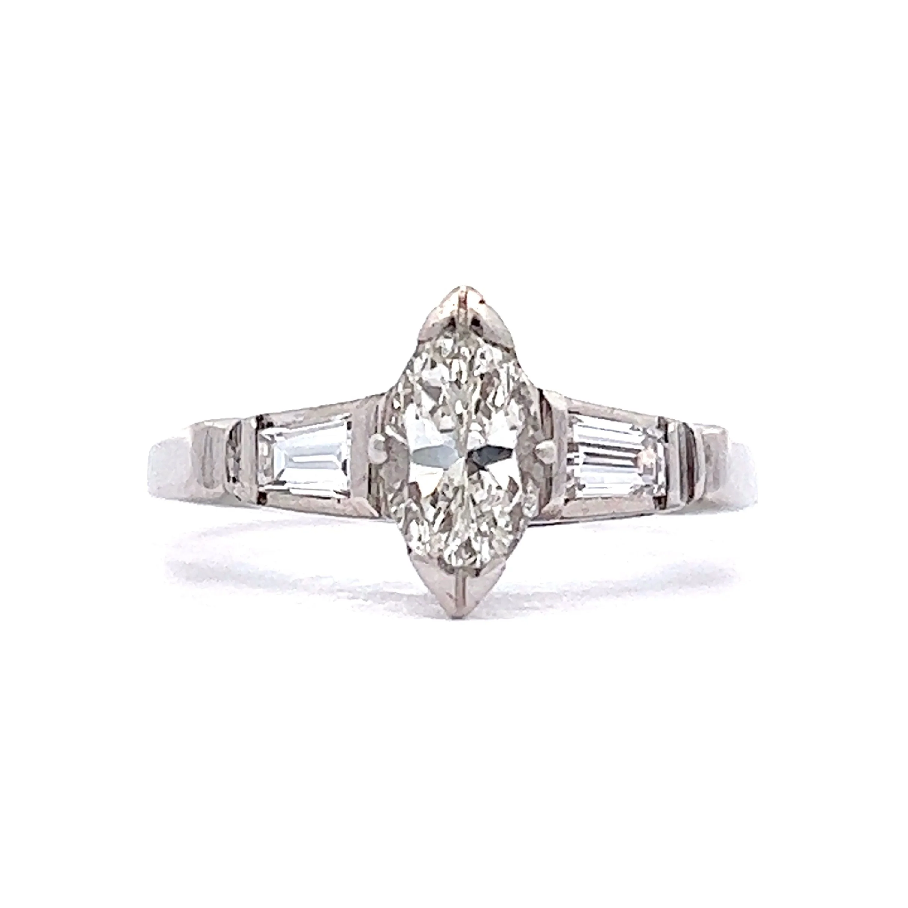 .65 Marquise Diamond Engagement Ring in Platinum