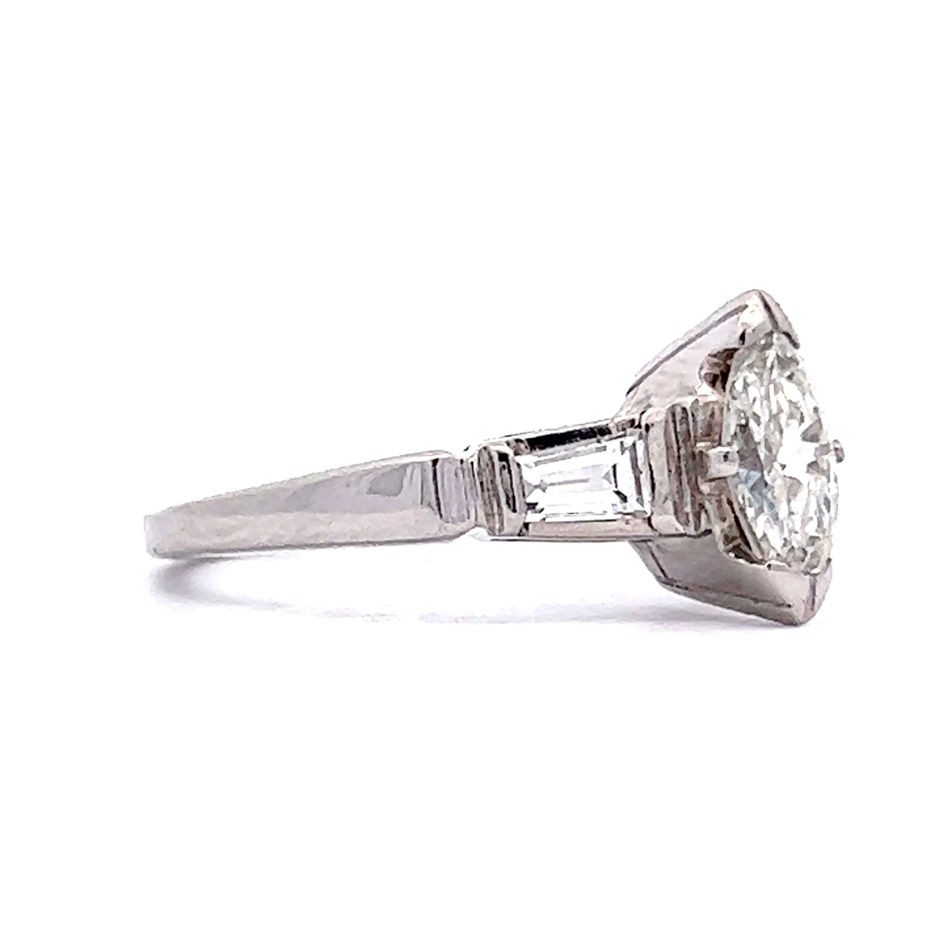 .65 Marquise Diamond Engagement Ring in Platinum - Image 3