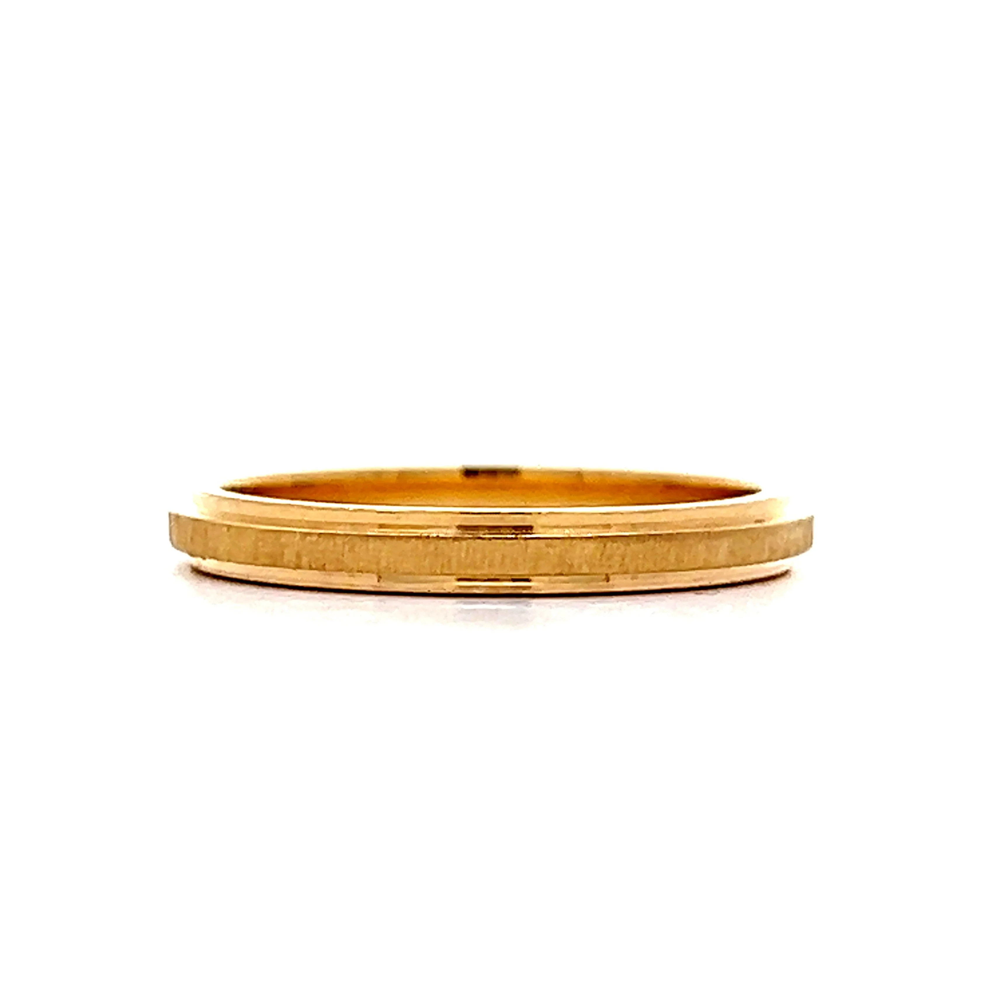 Matte Finish Stackable Band in 14k Yellow Gold