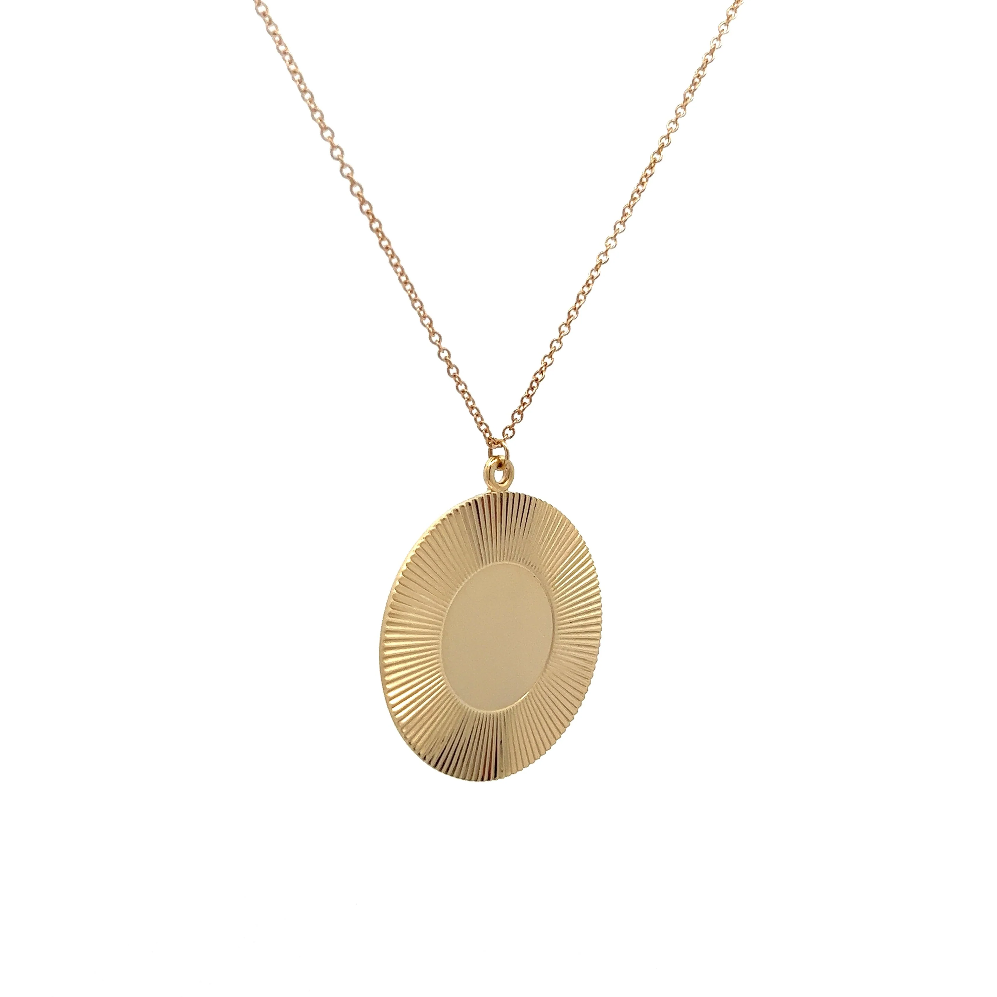 Medallion Pendant Necklace in 14k Yellow Gold - Image 3