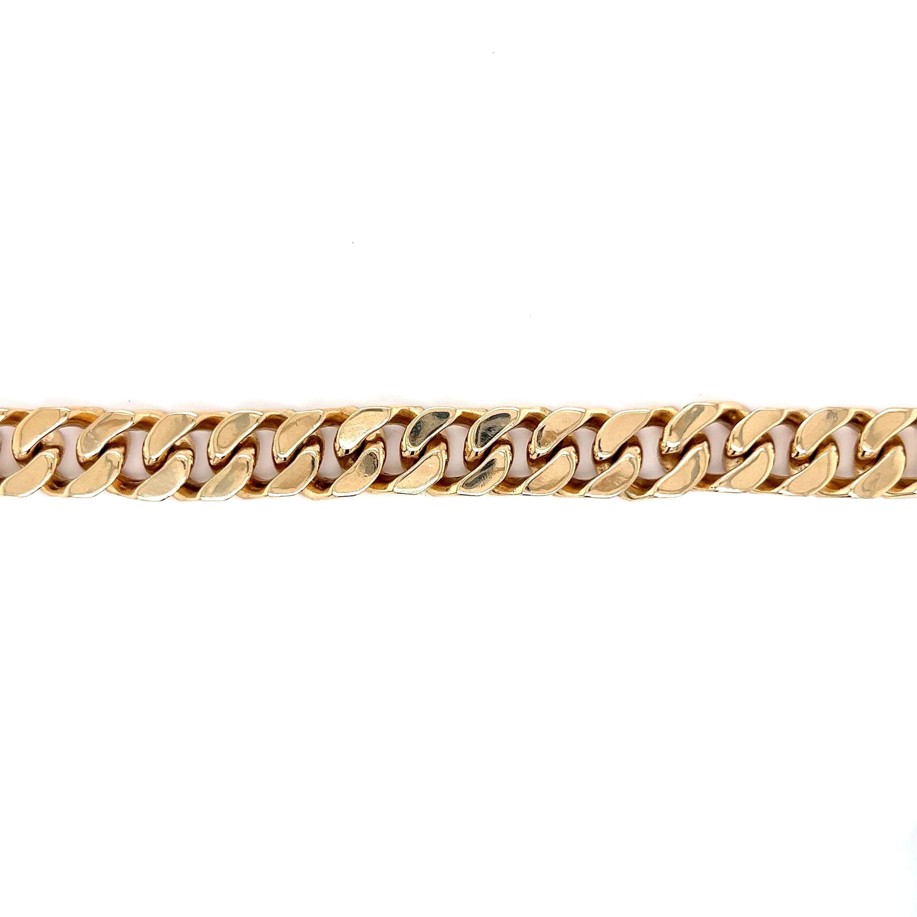 Men's 10mm Cuban Link Bracelet in 14k Yellow Gold - Image 4