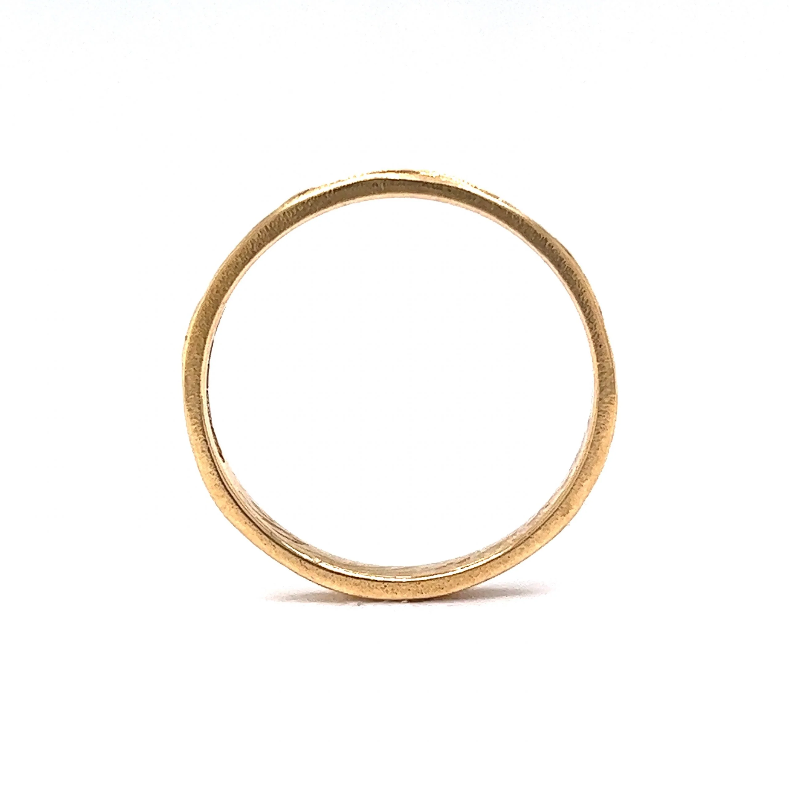 Men's 1980's Textured Wedding Band in 18k Yellow Gold - Image 4