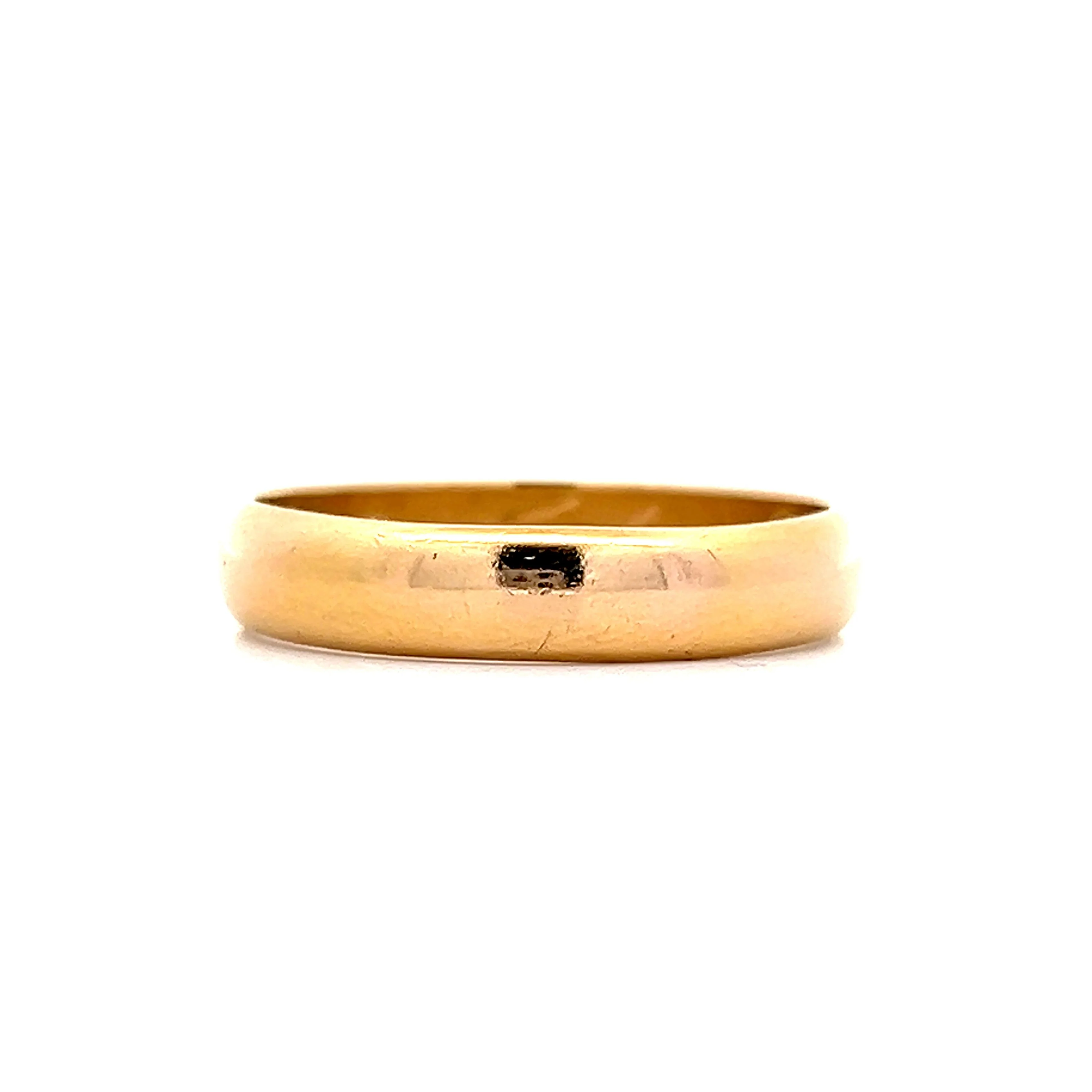 Mens 5mm Antique Wedding Band in 18k Yellow Gold - Image 2