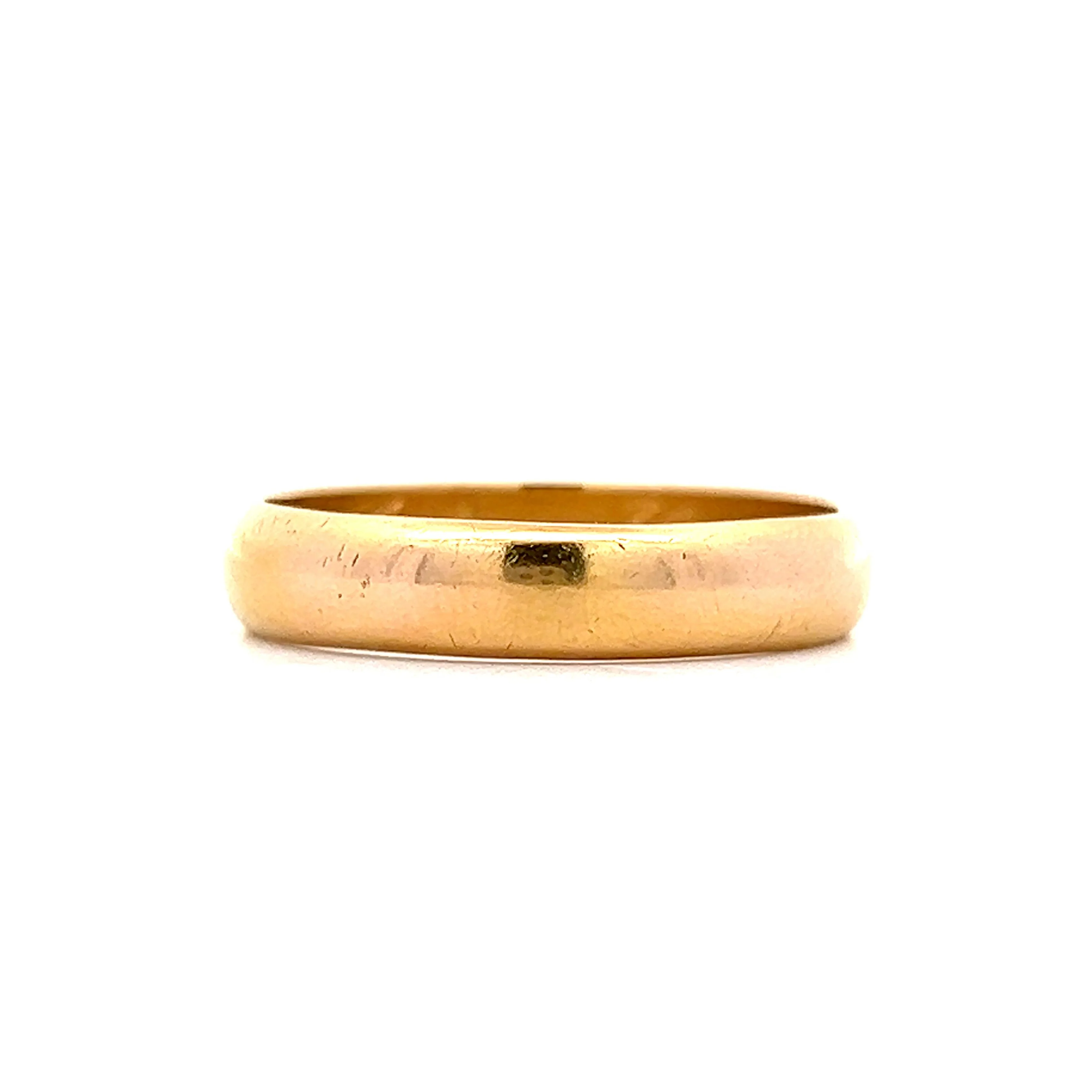 Mens 5mm Antique Wedding Band in 18k Yellow Gold - Image 3