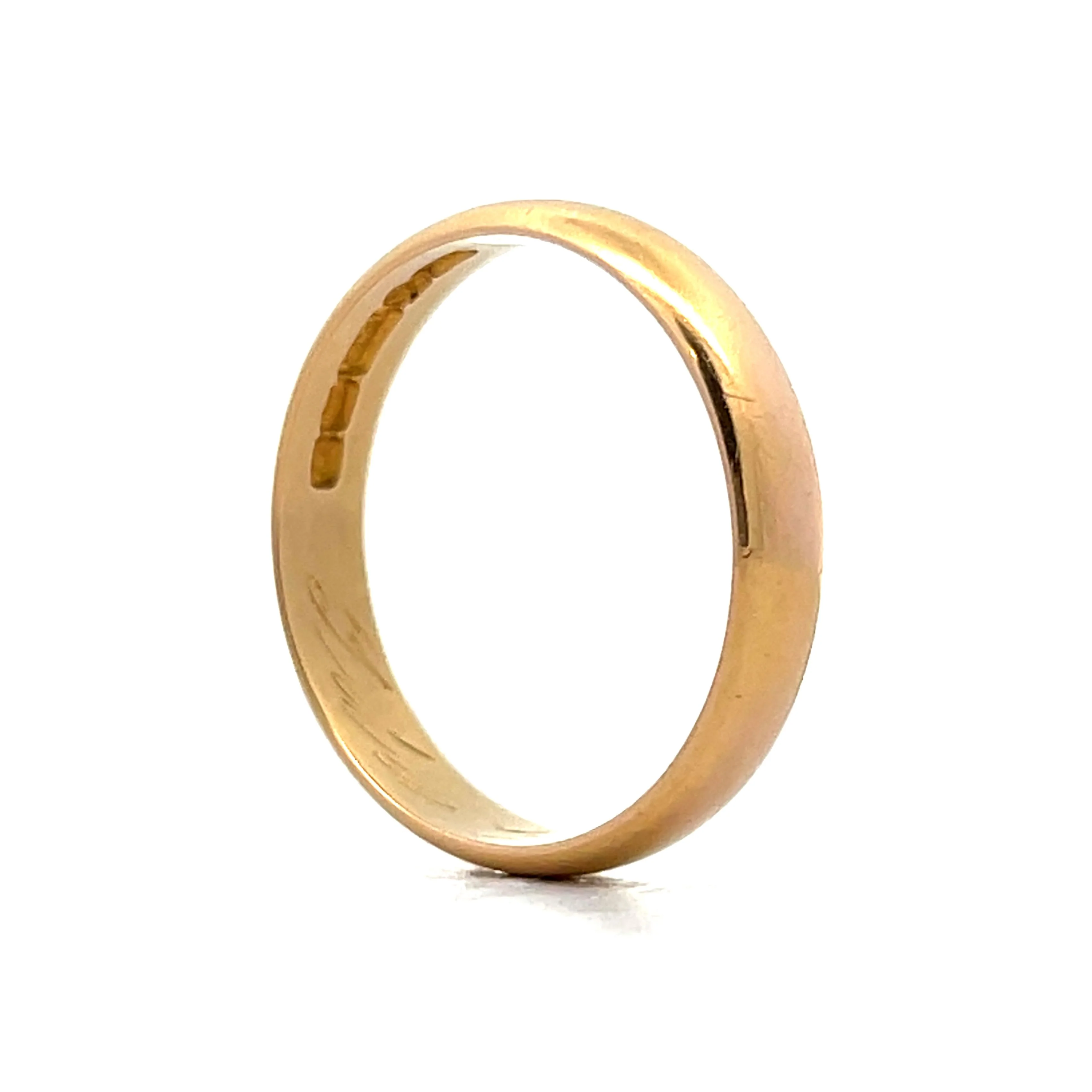 Mens 5mm Antique Wedding Band in 18k Yellow Gold - Image 8