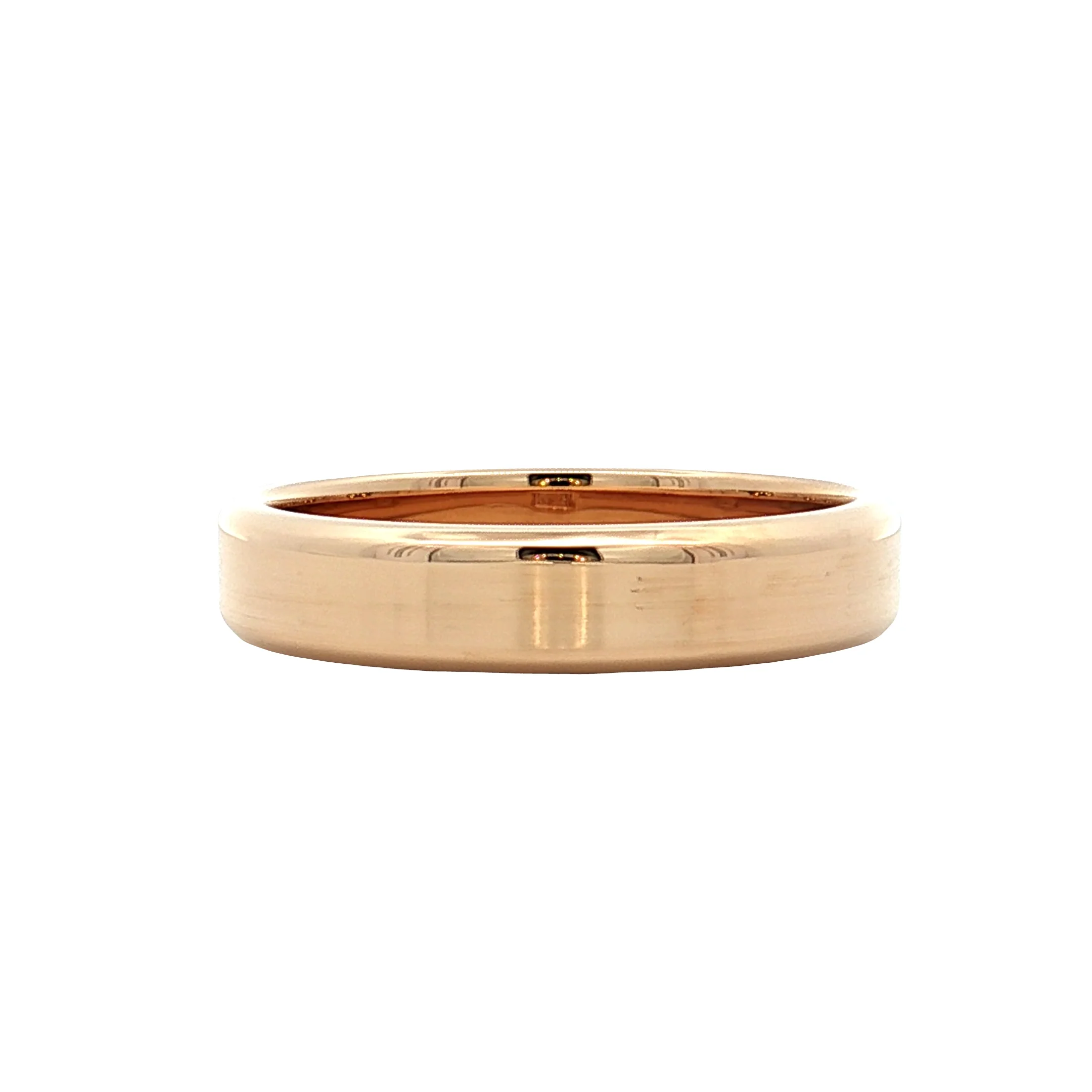 Mens 5mm Beveled Edge Wedding Band 14k - Image 2