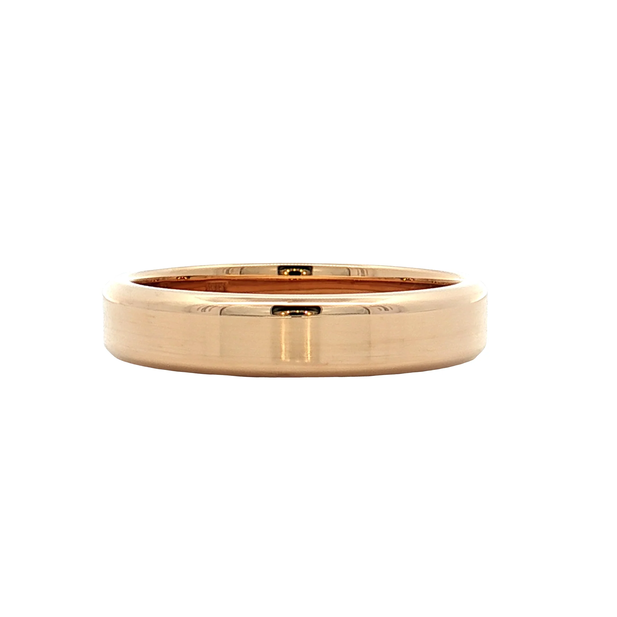 Mens 5mm Beveled Edge Wedding Band 14k - Image 3