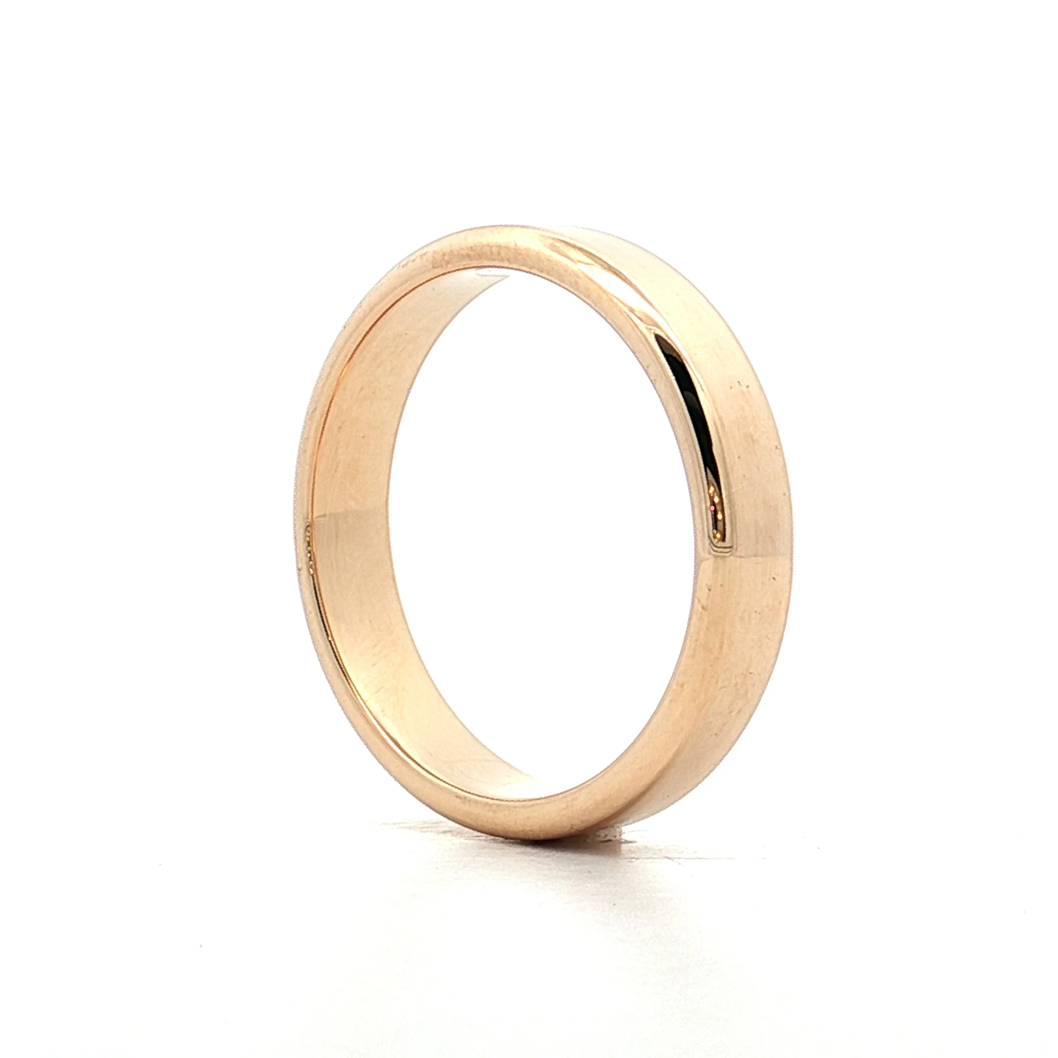 Mens 5mm Beveled Edge Wedding Band 14k - Image 5