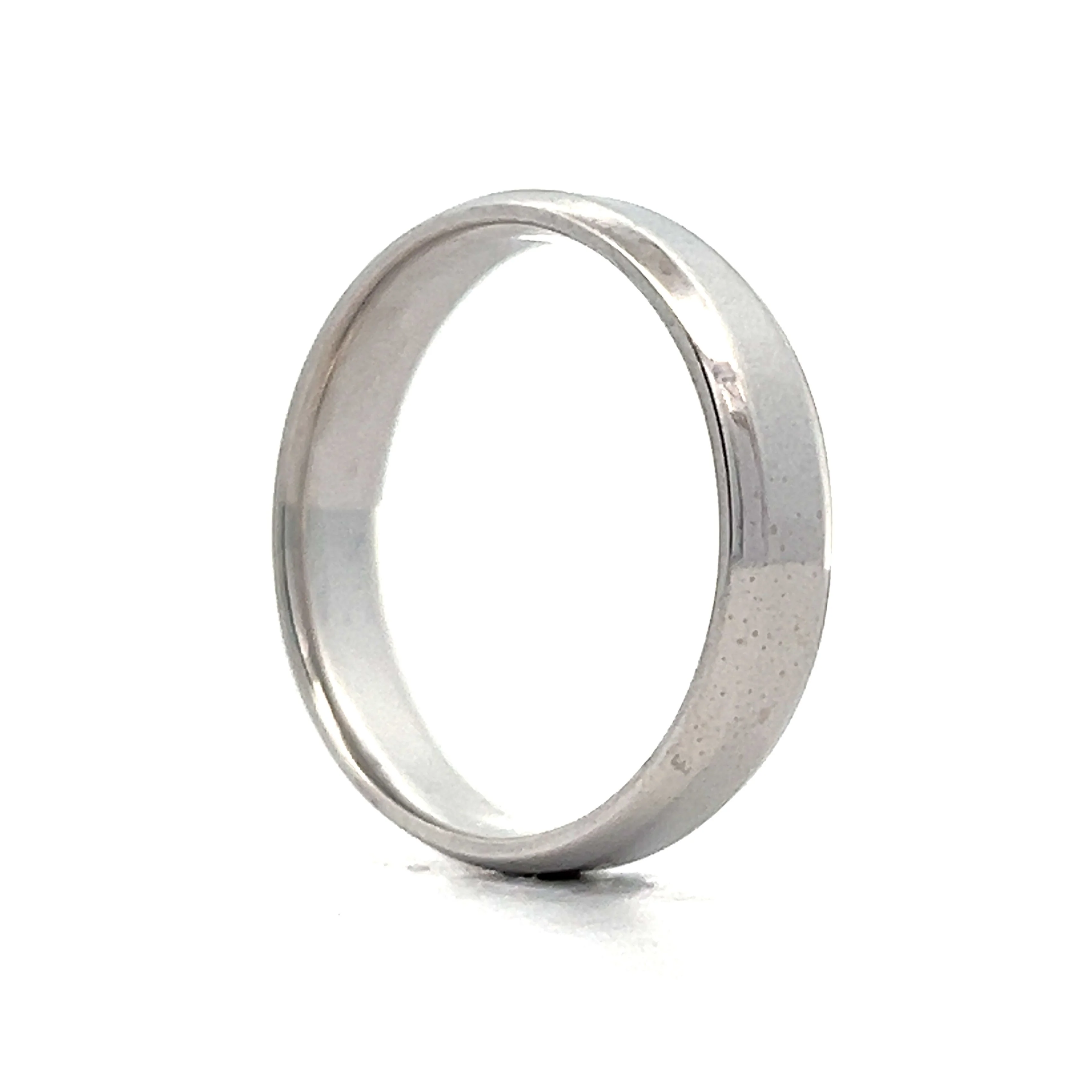 Mens 5mm Beveled Edge Wedding Band in 14k - Image 5