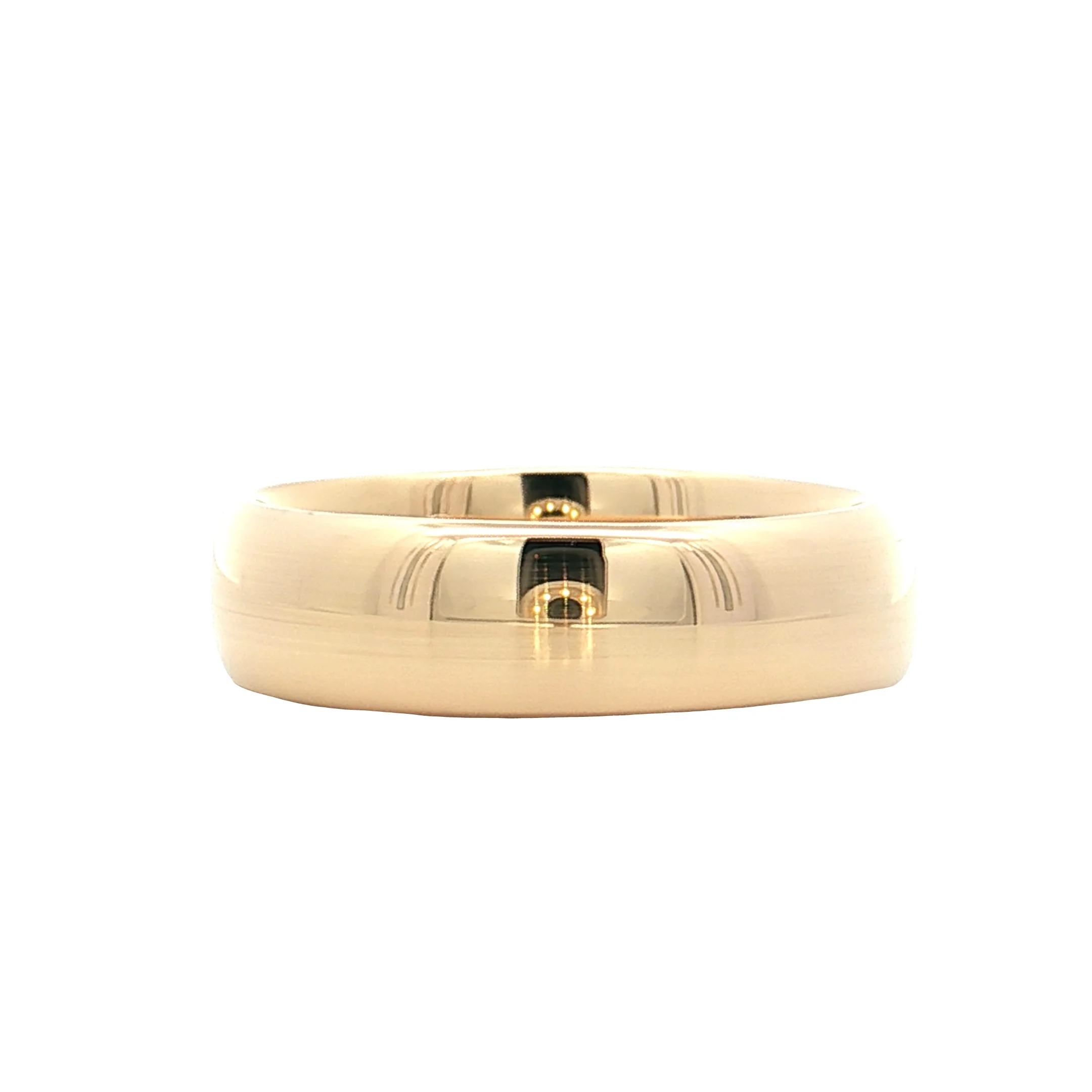 Mens 5mm Comfort Fit Wedding Band 14k Yellow Gold - Image 3