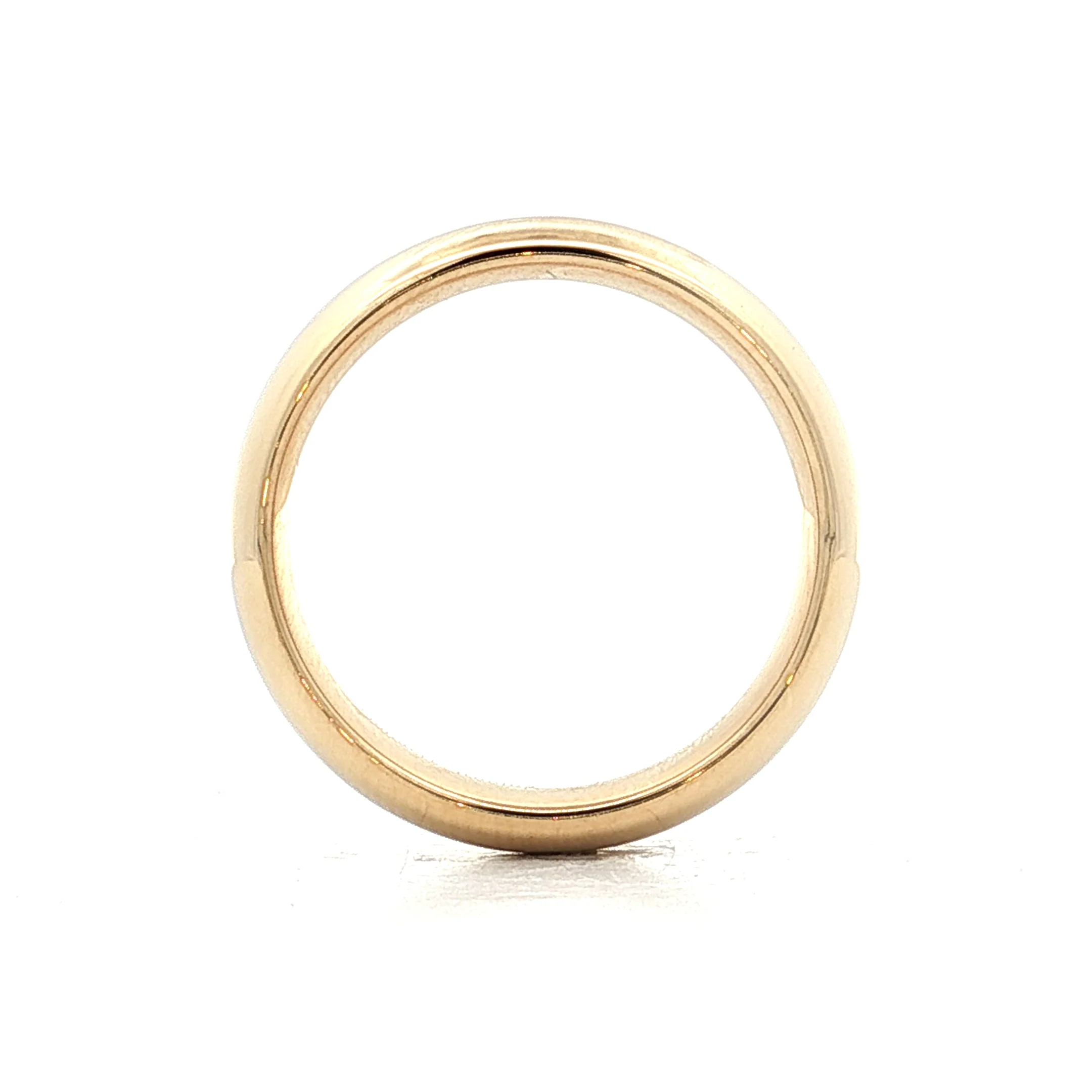 Mens 5mm Half Round Wedding Band 14k Yellow Gold - Image 4