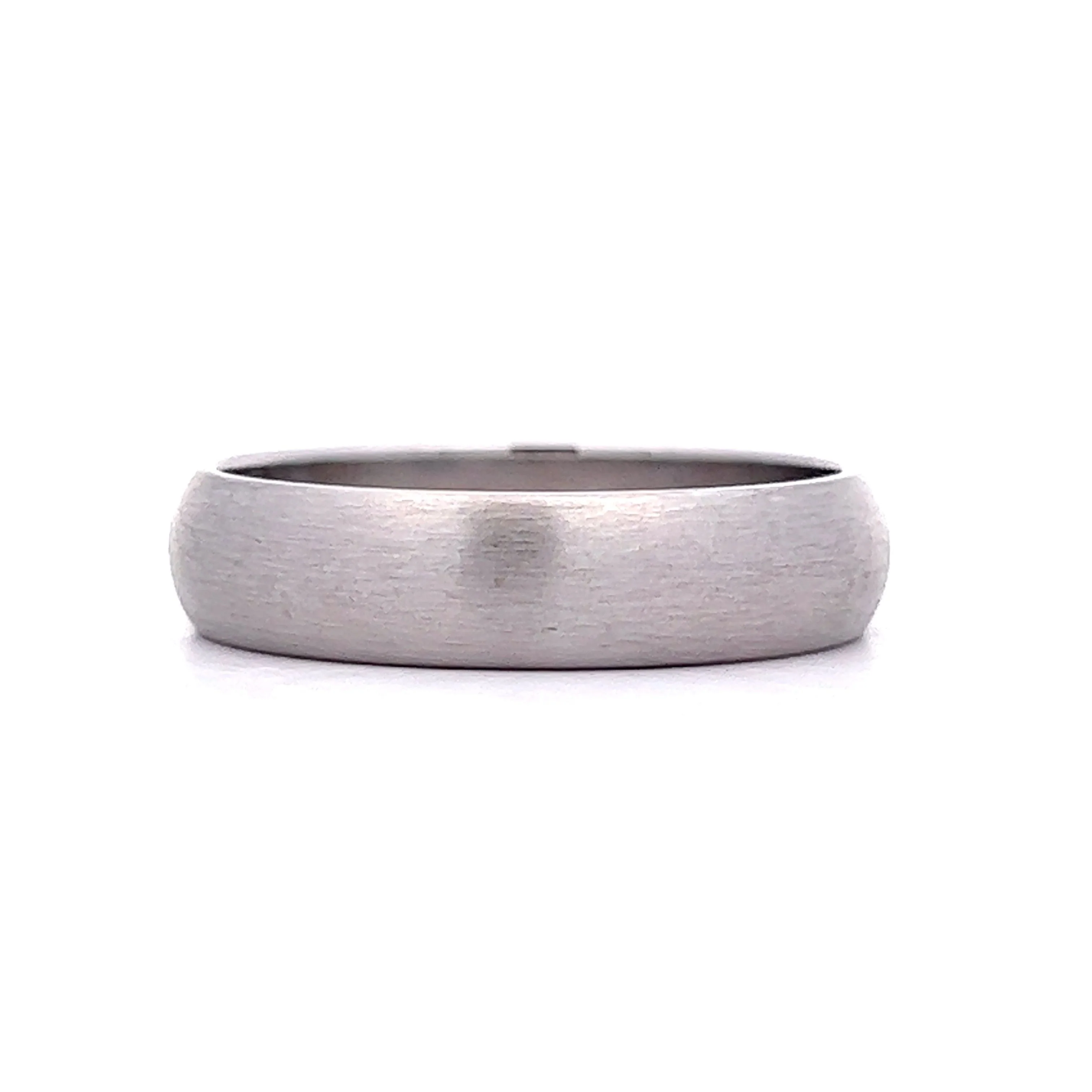 Men's 5mm Satin Finished Wedding Band in 14k White Gold - Image 3