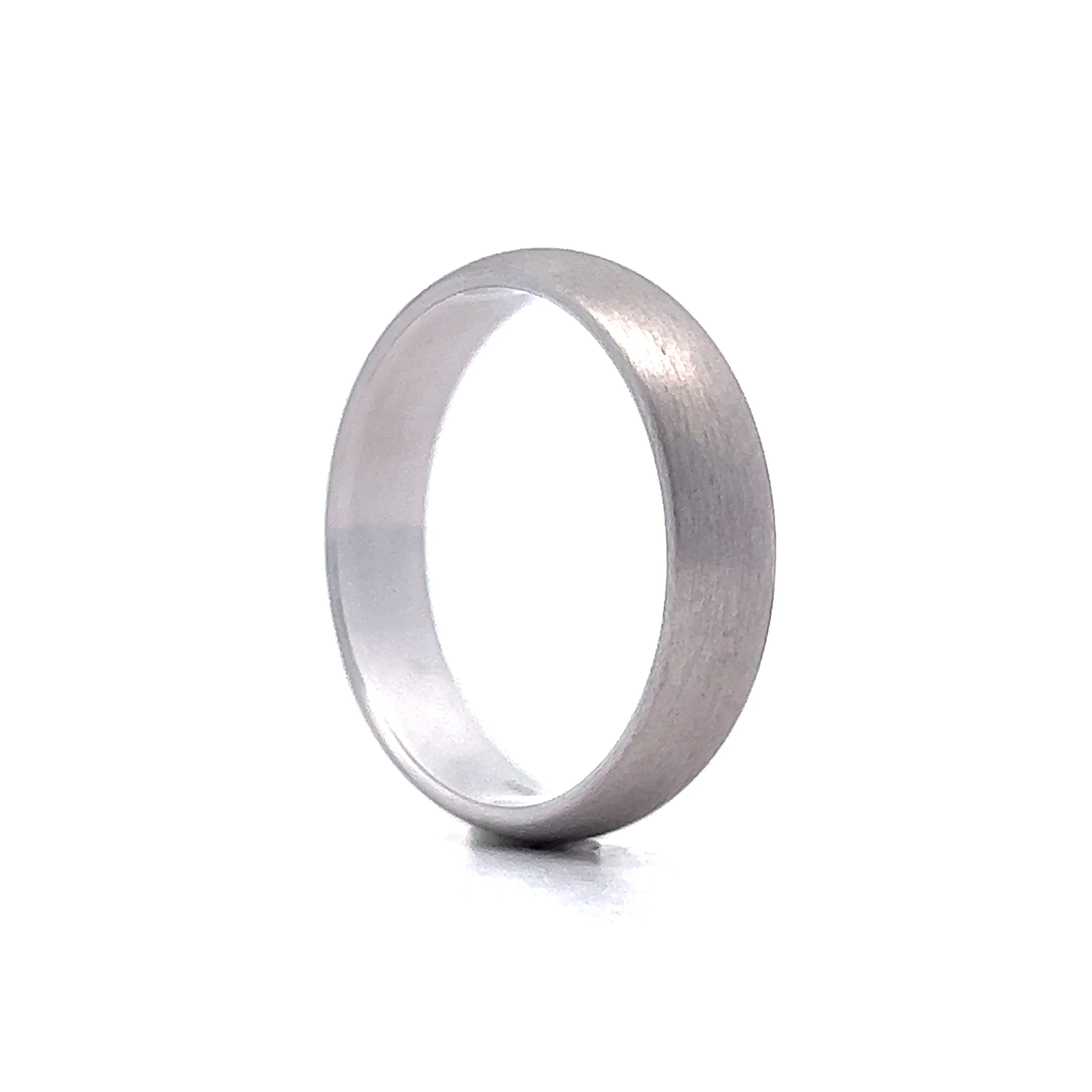 Men's 5mm Satin Finished Wedding Band in 14k White Gold - Image 5