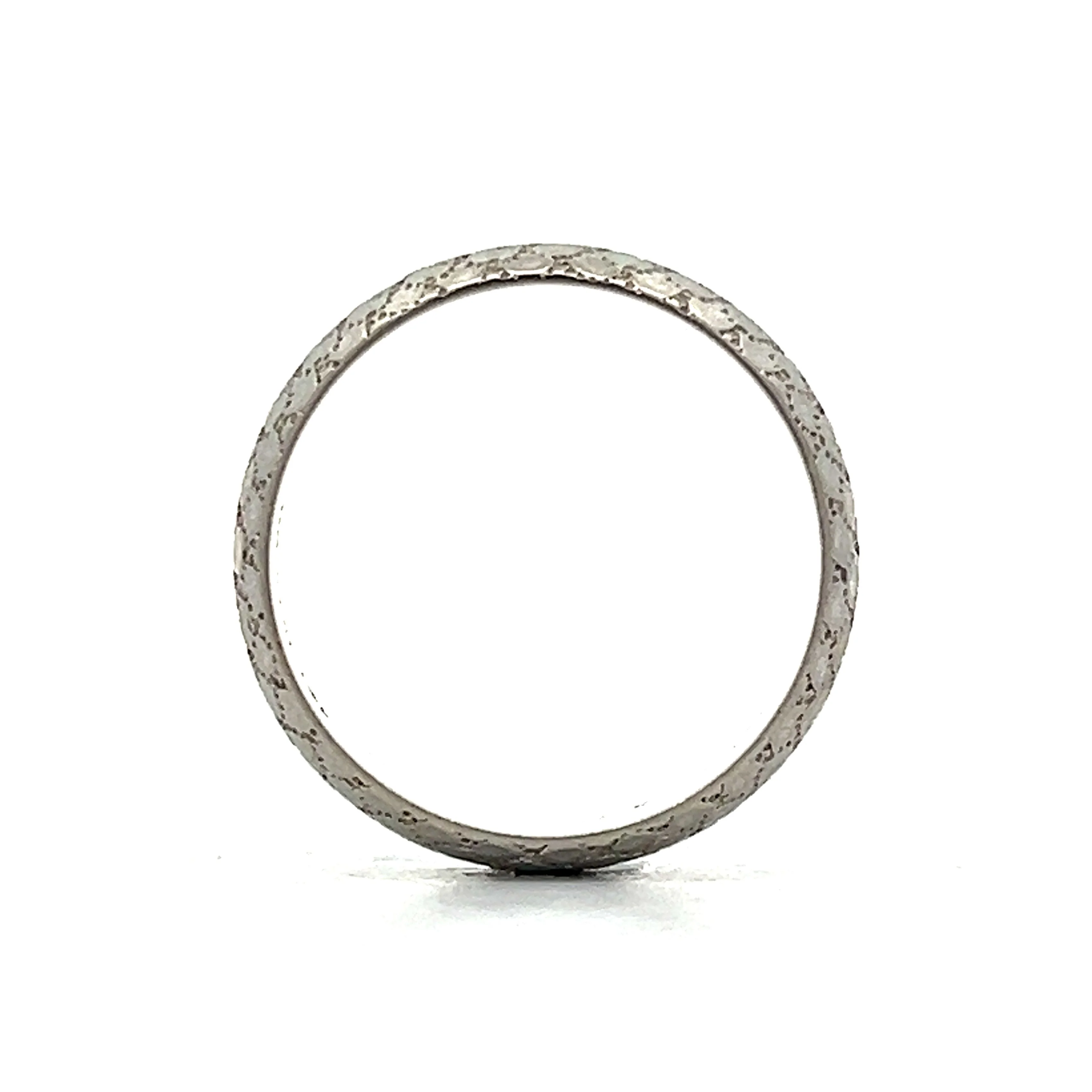 Men's 5mm Scale Texture Wedding Band in White Gold - Image 4