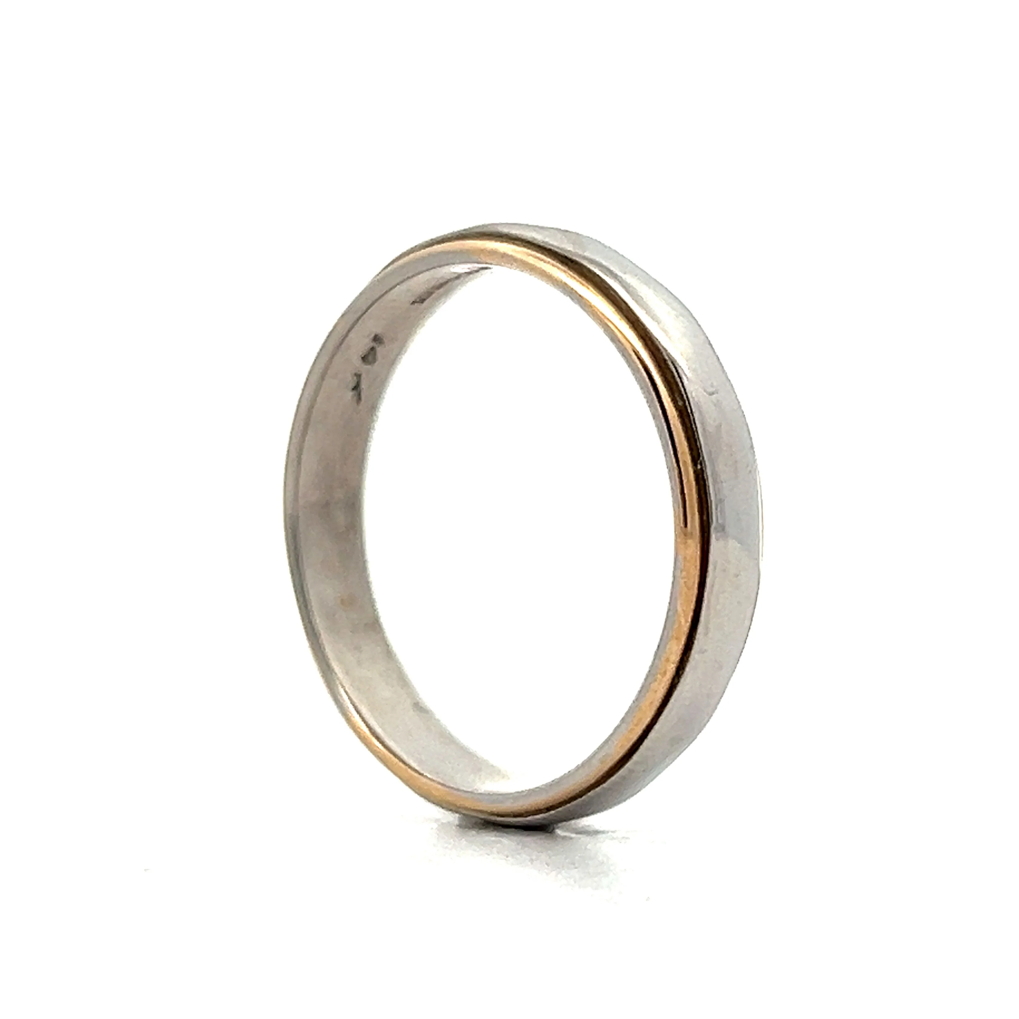 Men's 5mm Wavy Two-Tone Wedding Band in 14k - Image 5