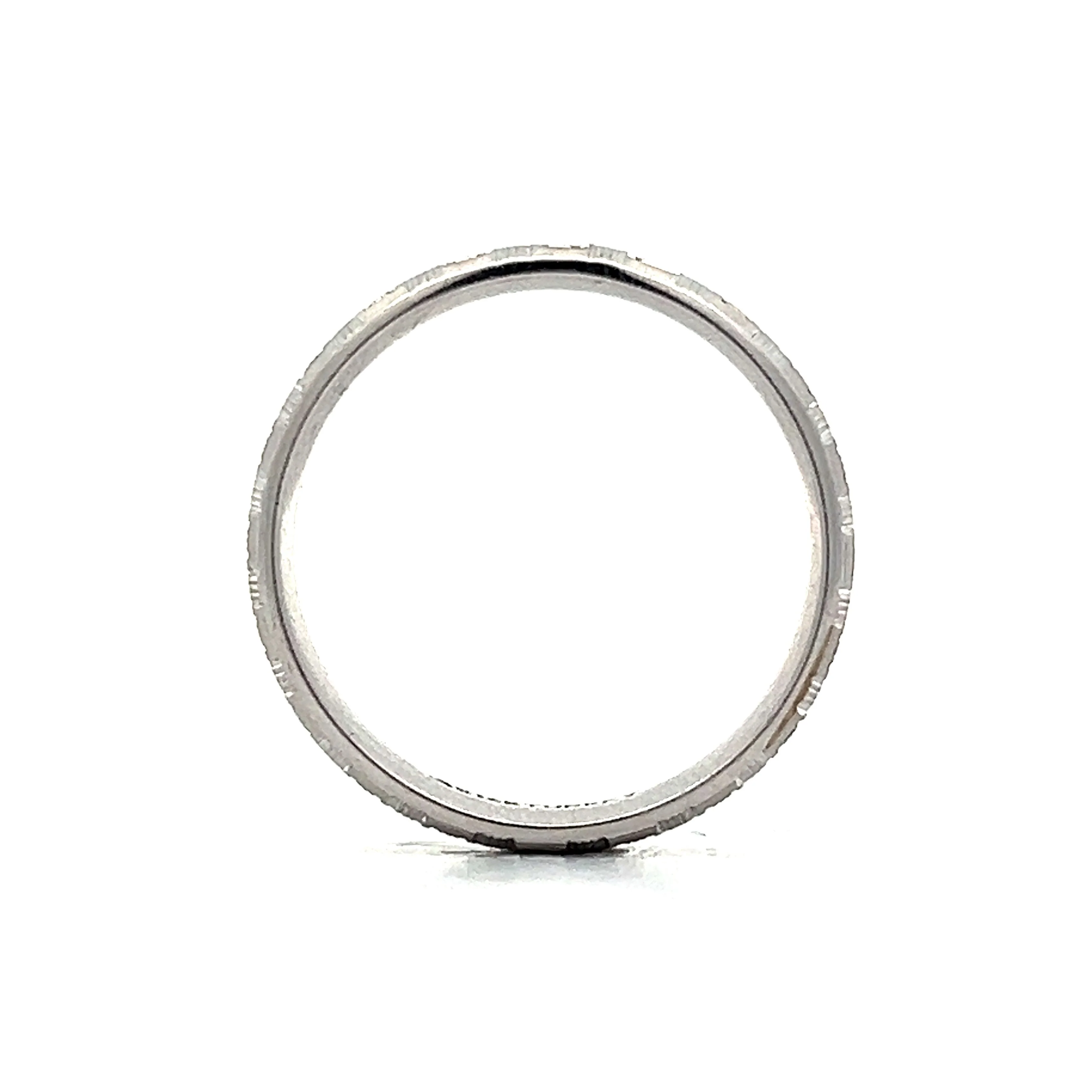 Men's 5mm Woven Basket Engraved Wedding Band in 14k - Image 4