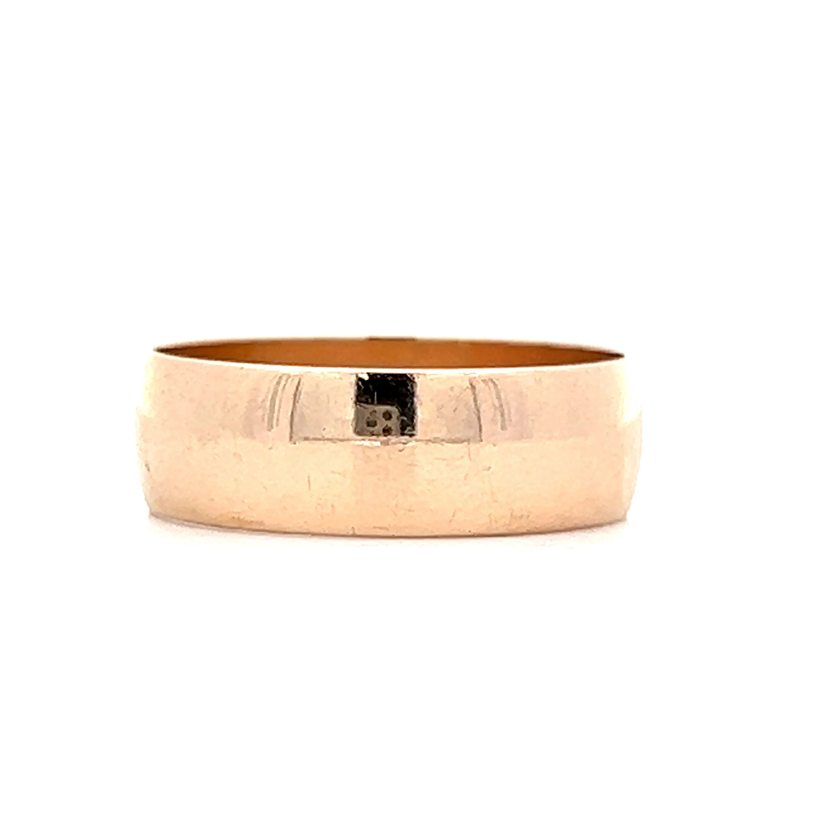 Mens 6mm Victorian Wedding Band in 14k Yellow Gold - Image 3