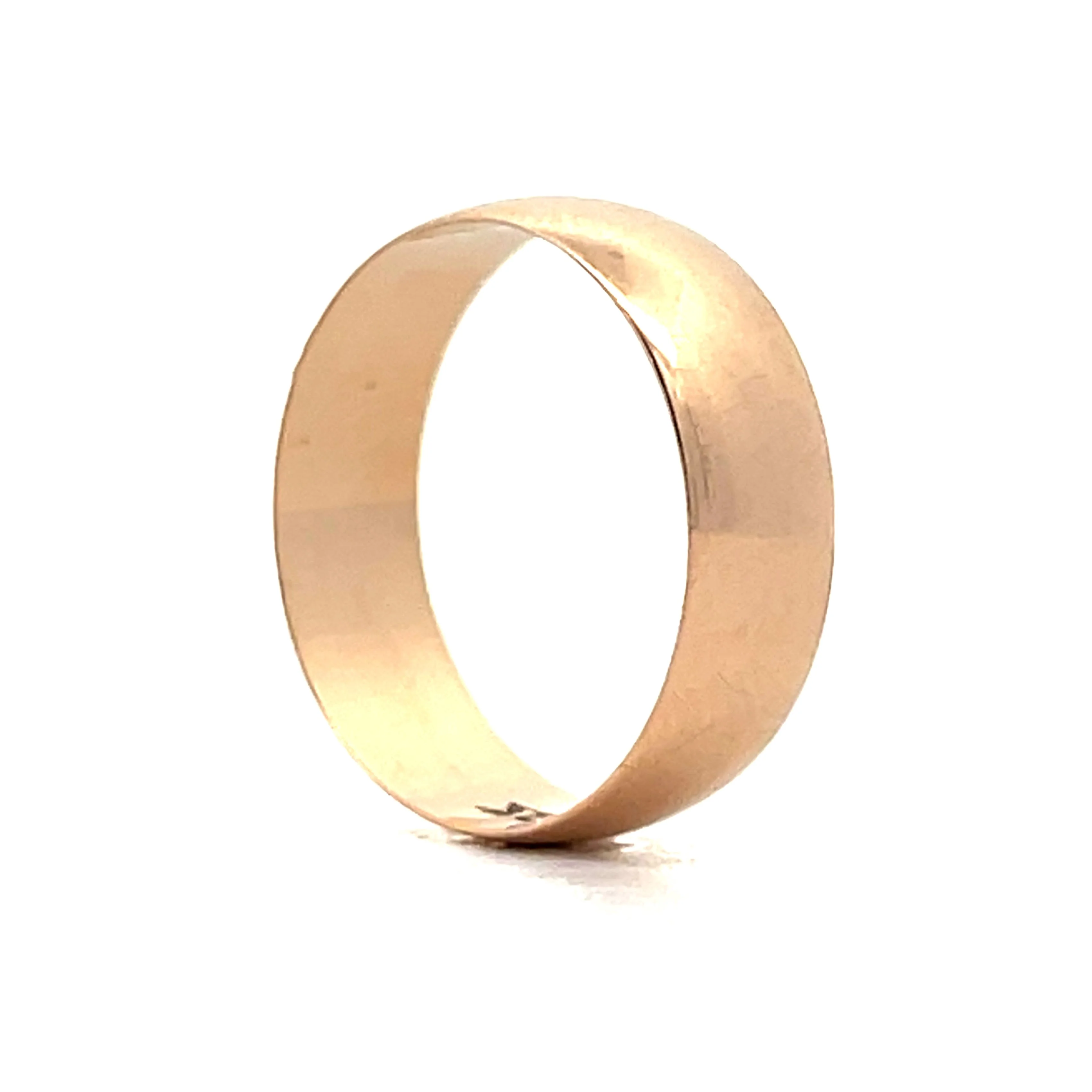 Mens 6mm Victorian Wedding Band in 14k Yellow Gold - Image 5
