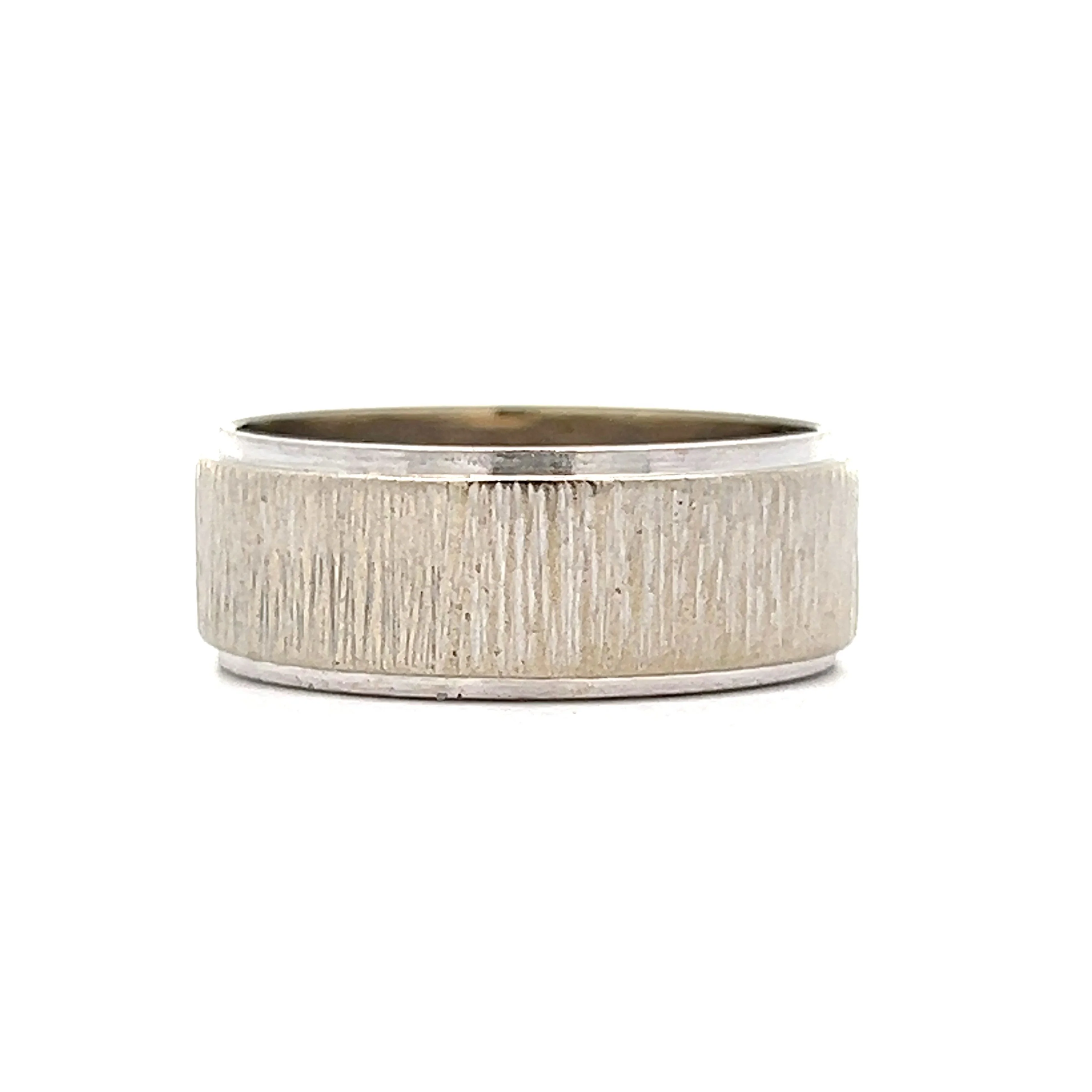 Men's 8mm Wedding Band in 14k White Gold - Image 3
