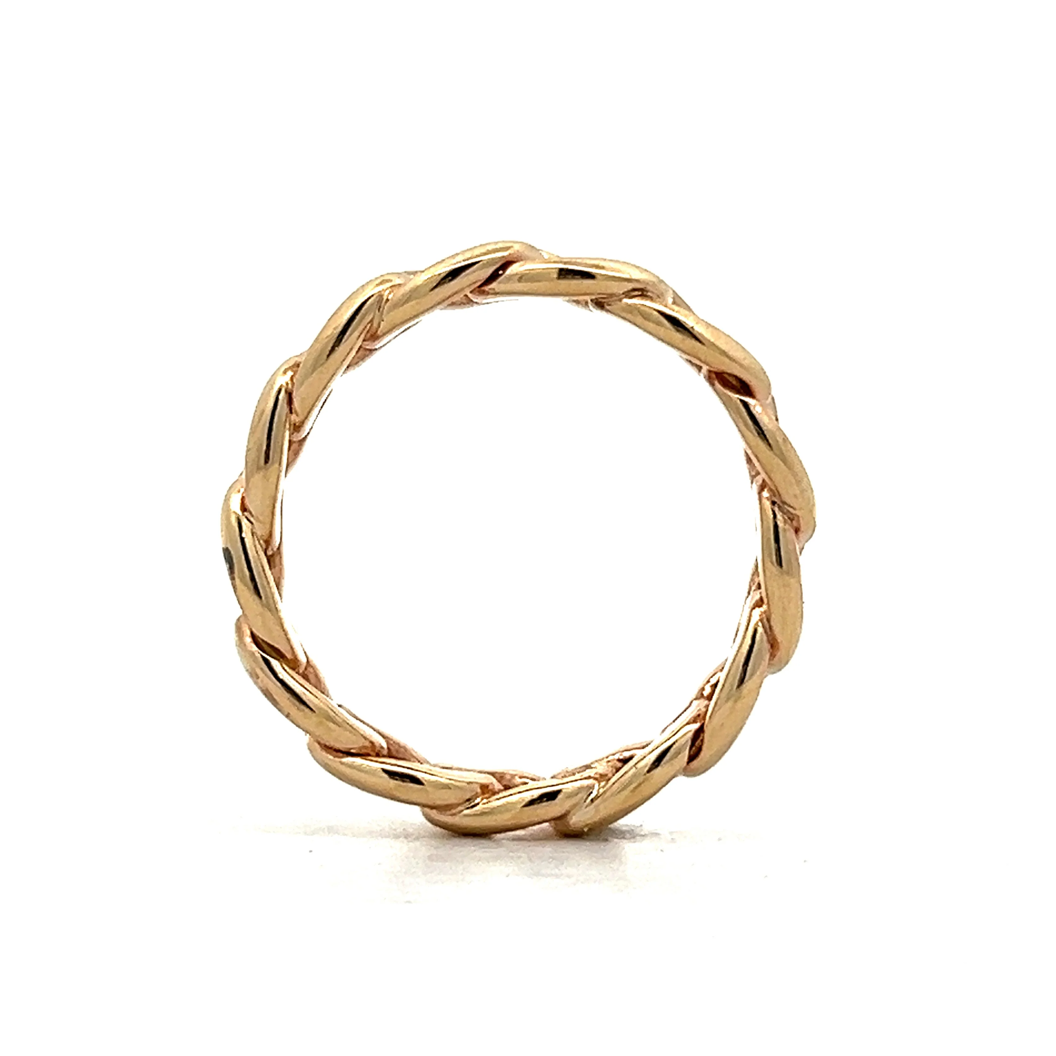 Mens Chain Link Ring in 14k Yellow Gold - Image 4