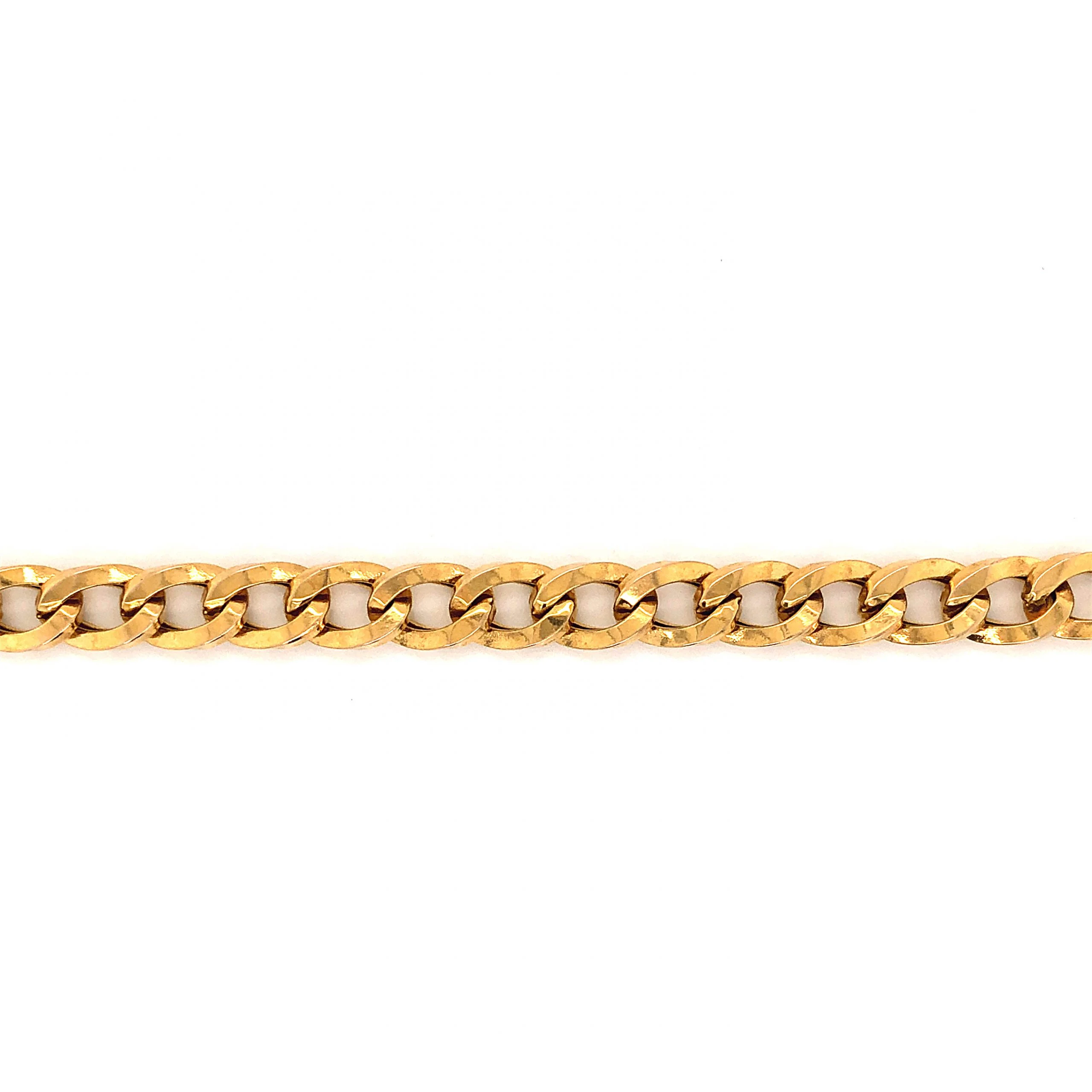 Men's Cuban Link Chain Bracelet in 14k Yellow Gold - Image 4