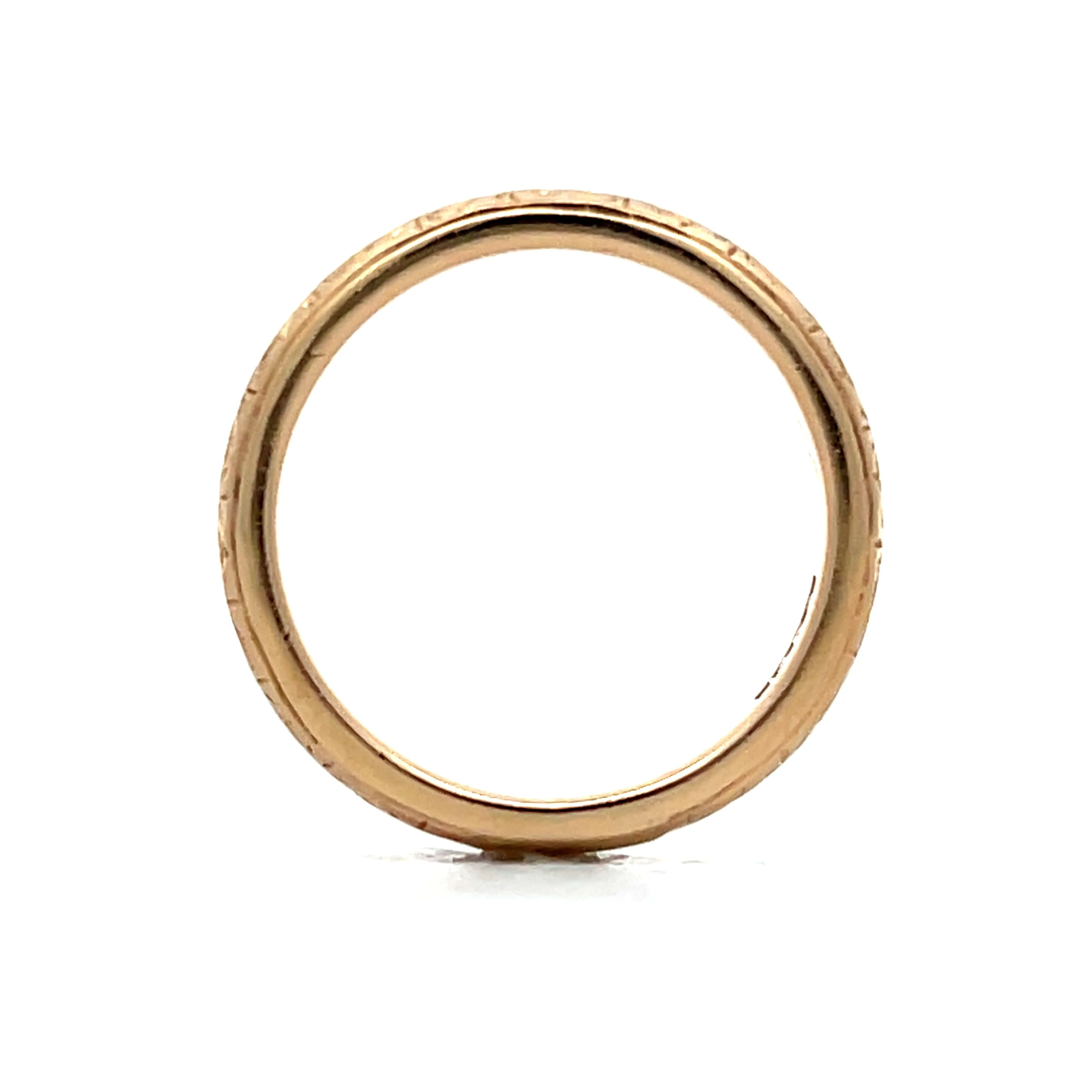 Mens Edwardian Wedding Band in 14k Yellow Gold - Image 4