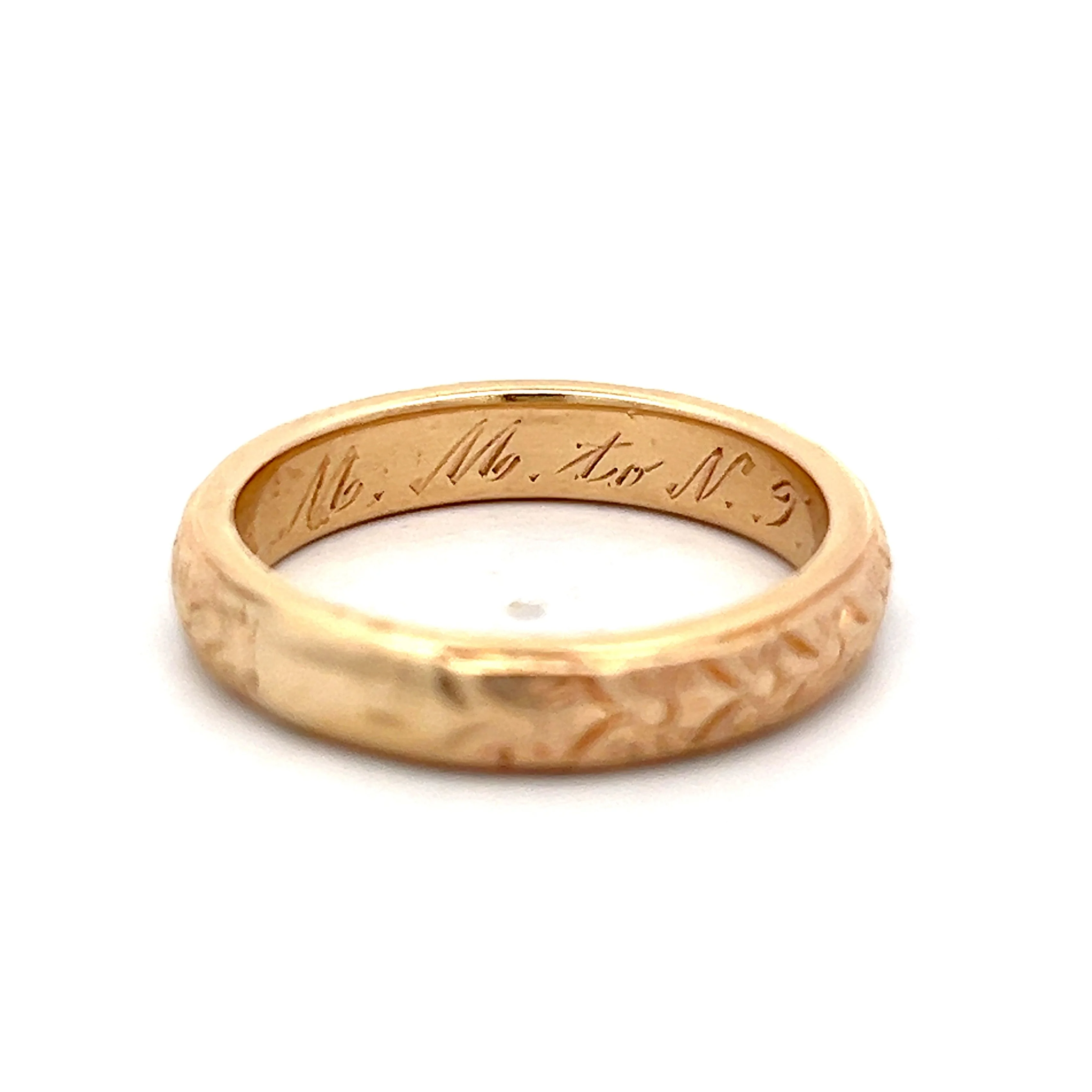 Mens Edwardian Wedding Band in 14k Yellow Gold - Image 7