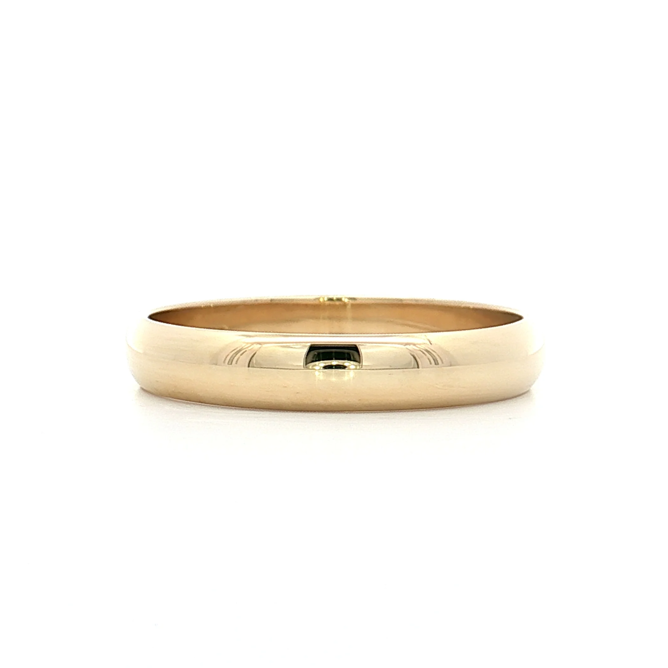 Men's Half Round Wedding Band 10k Yellow Gold - Image 2