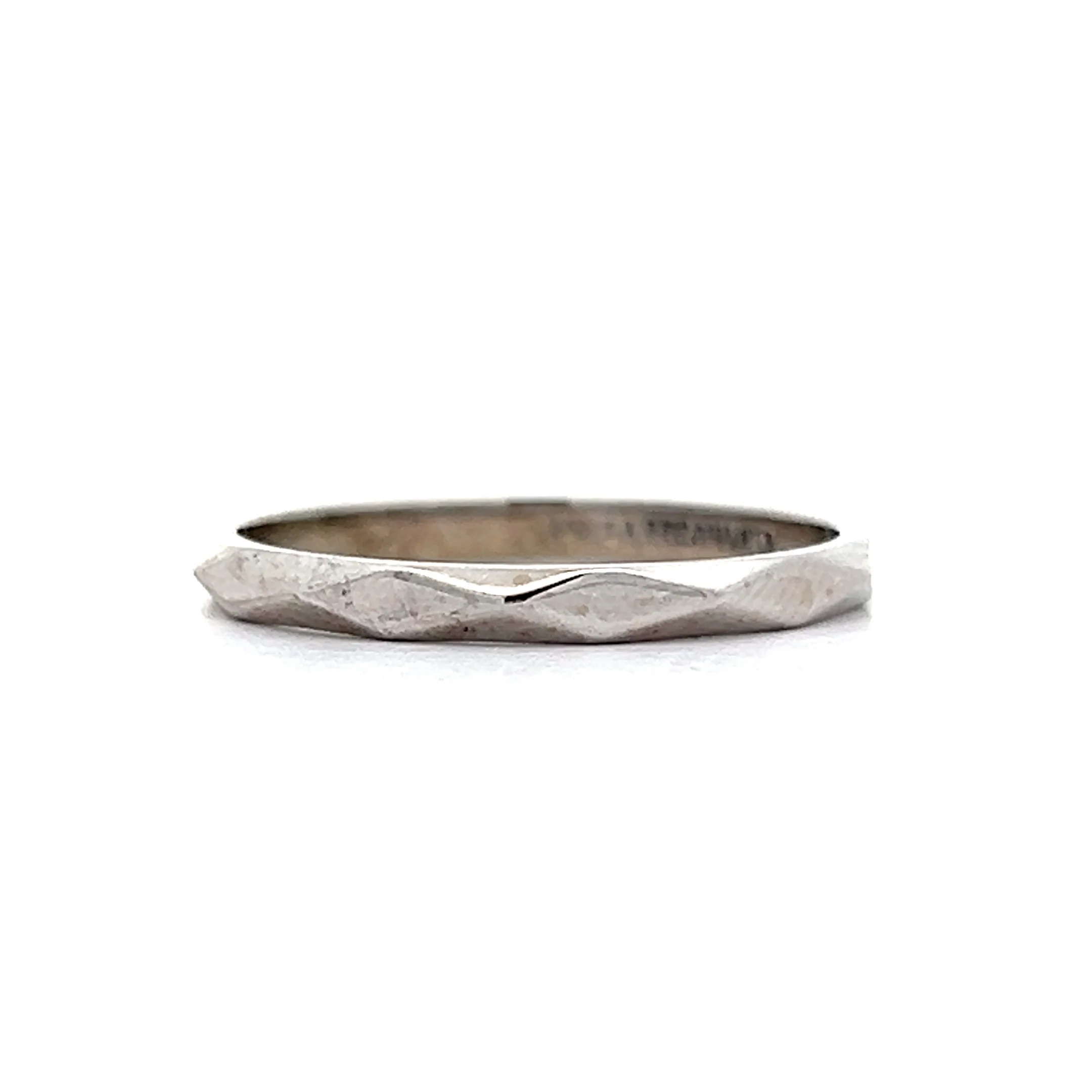 Mens Mid-Century Geometric Wedding Band in 14k - Image 2
