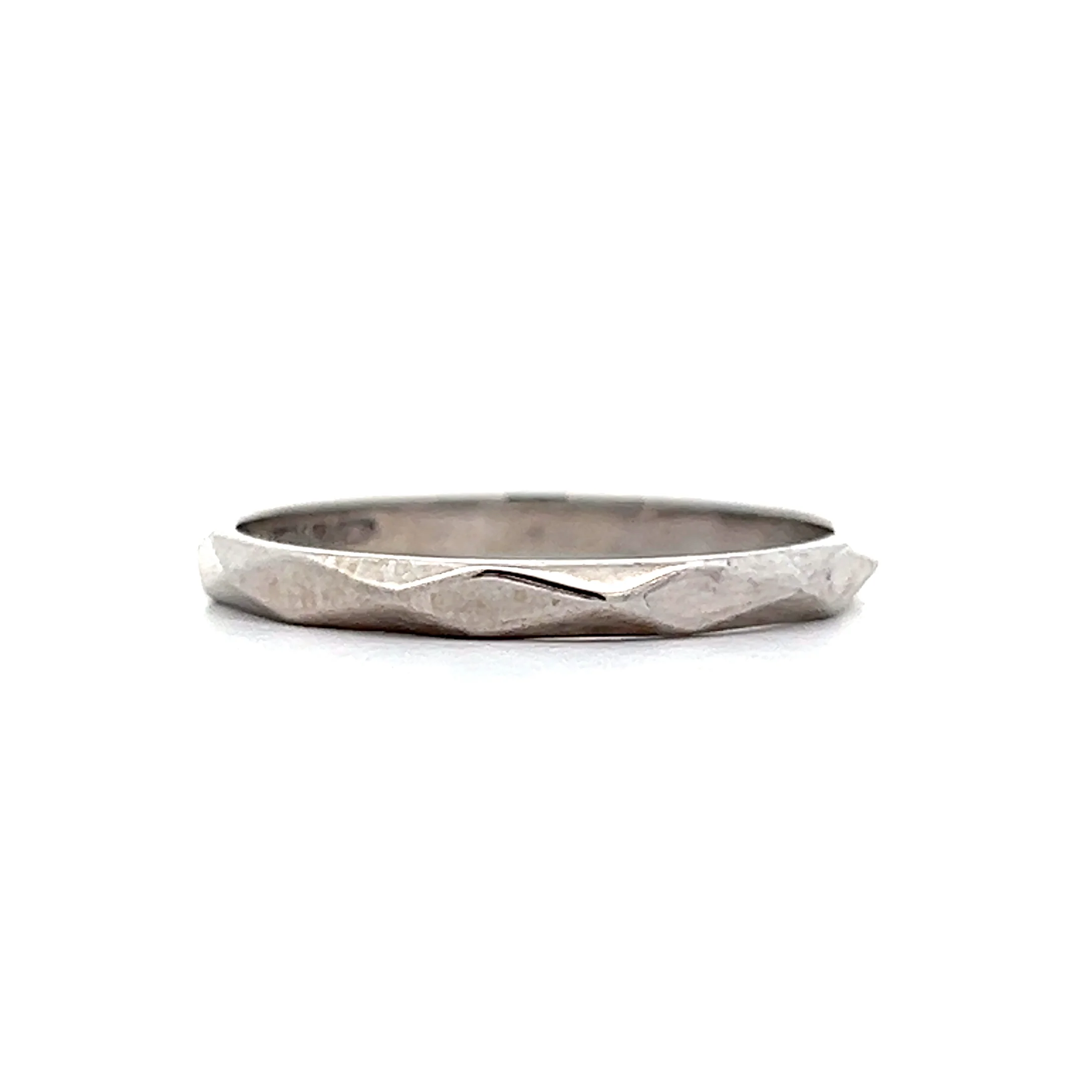 Mens Mid-Century Geometric Wedding Band in 14k - Image 3