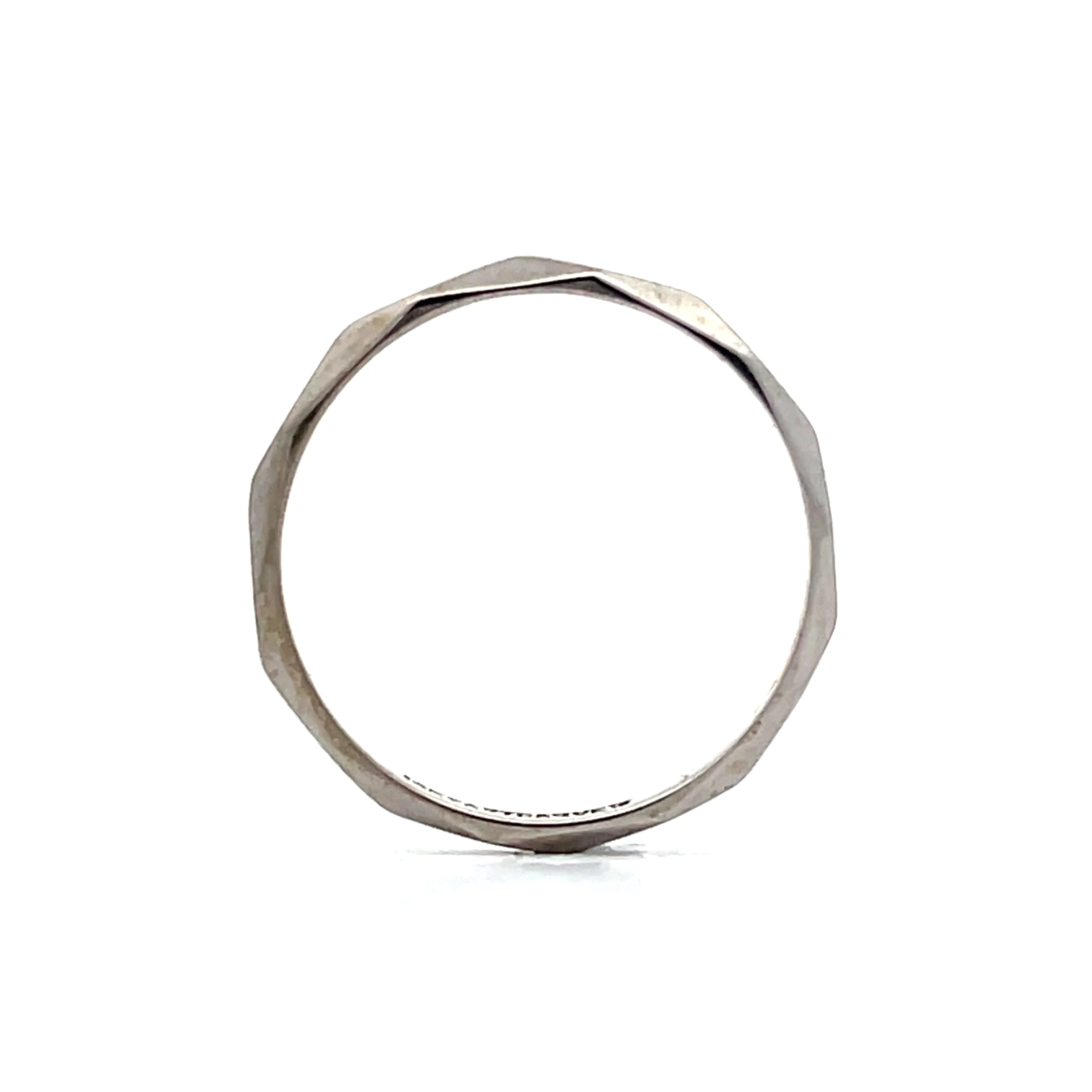 Mens Mid-Century Geometric Wedding Band in 14k - Image 4