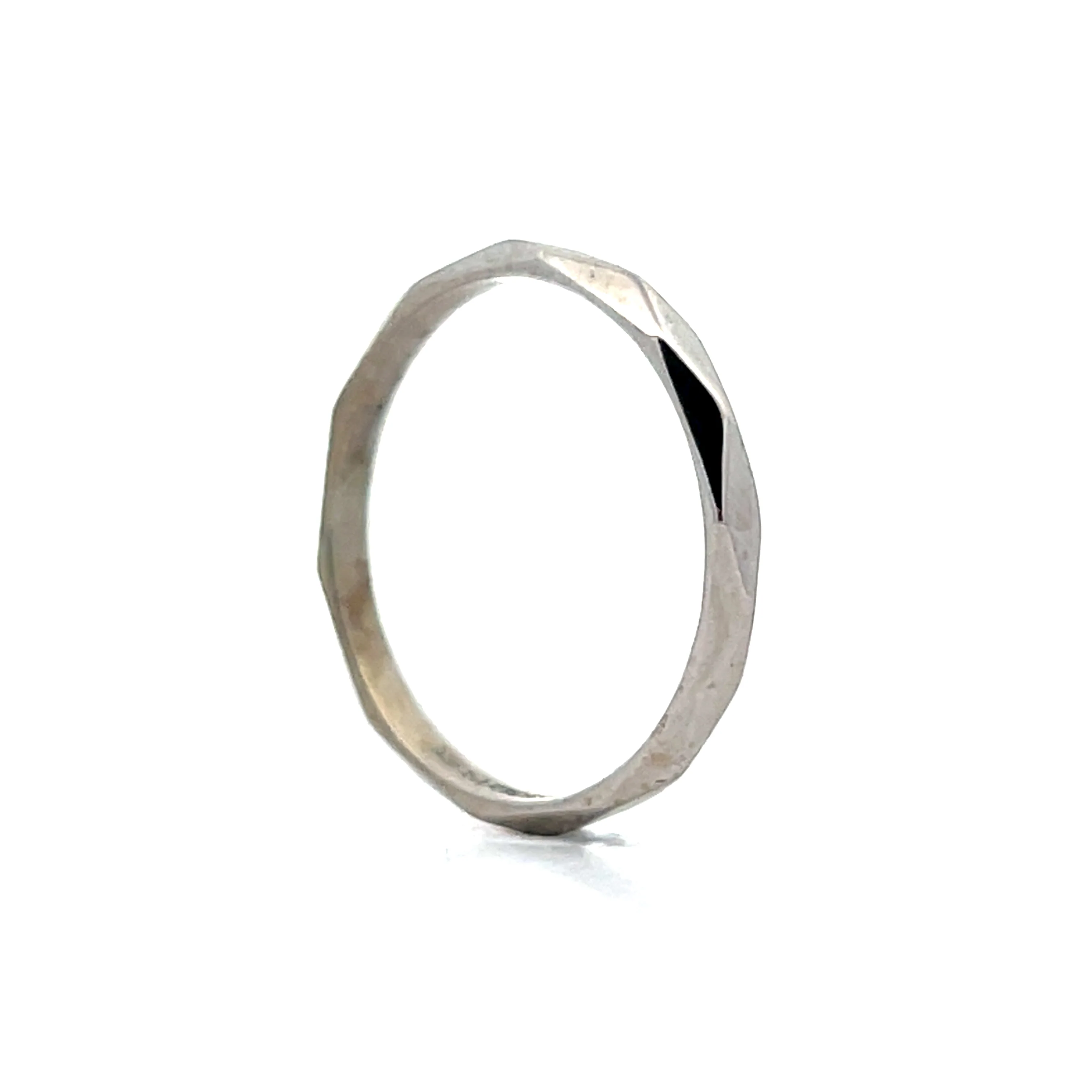 Mens Mid-Century Geometric Wedding Band in 14k - Image 5