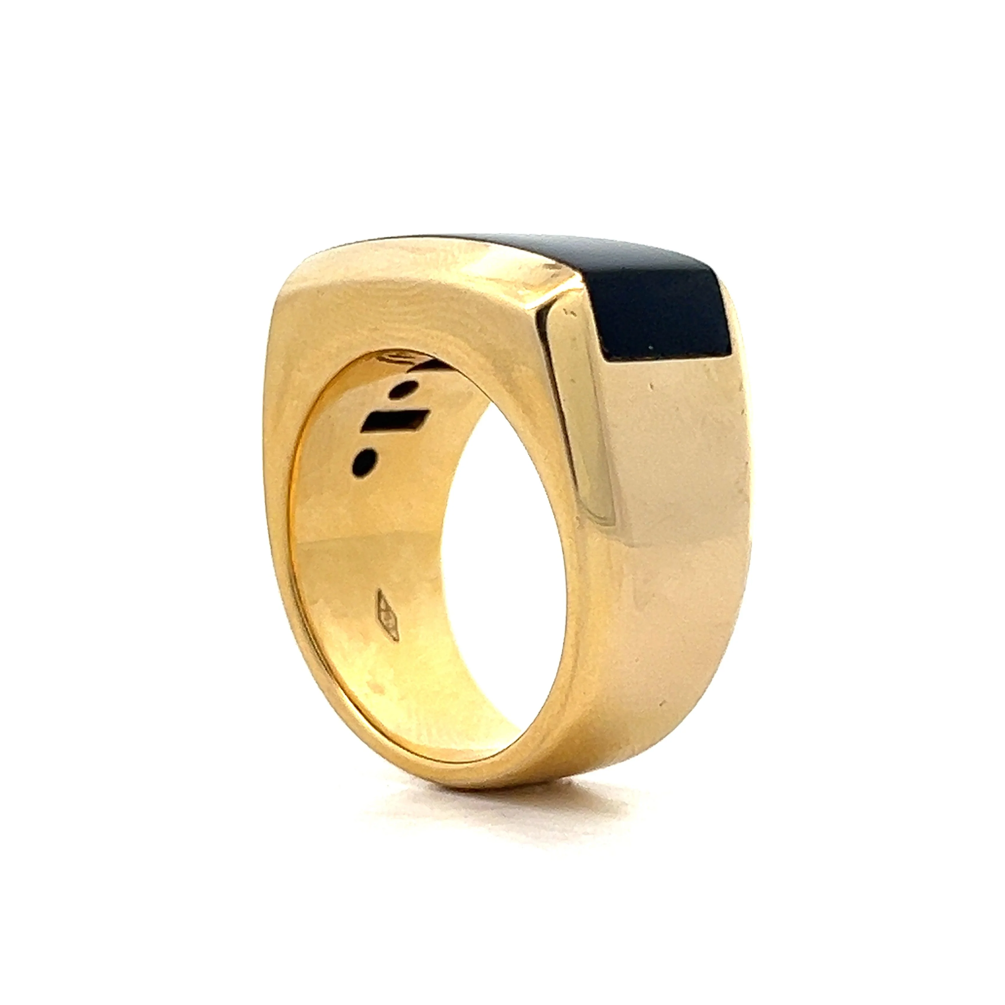Di Modolo Men's Onyx Right Hand Ring in 18k Yellow Gold - Image 5