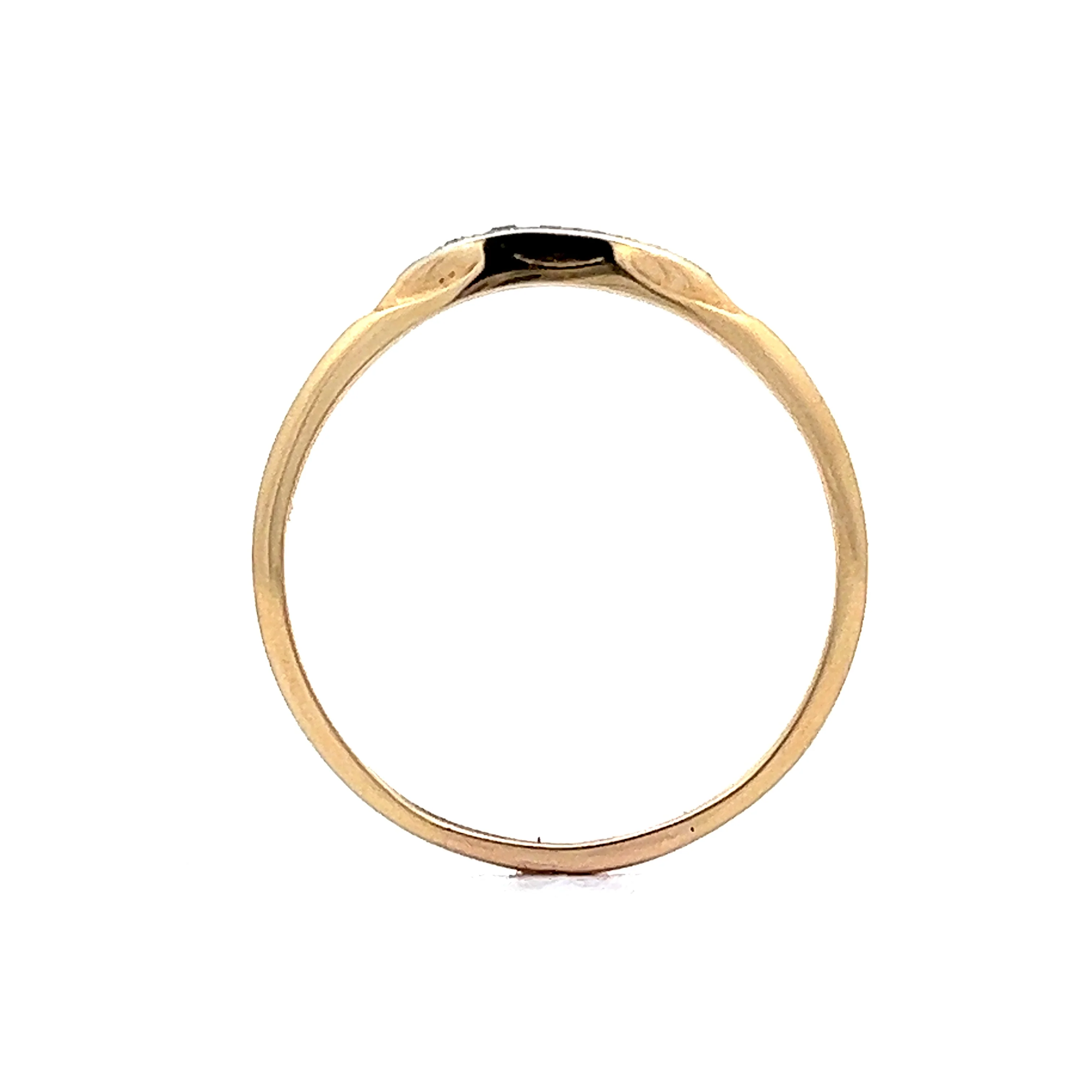 Men's Retro Two-Toned Diamond Wedding Band in 14k - Image 4