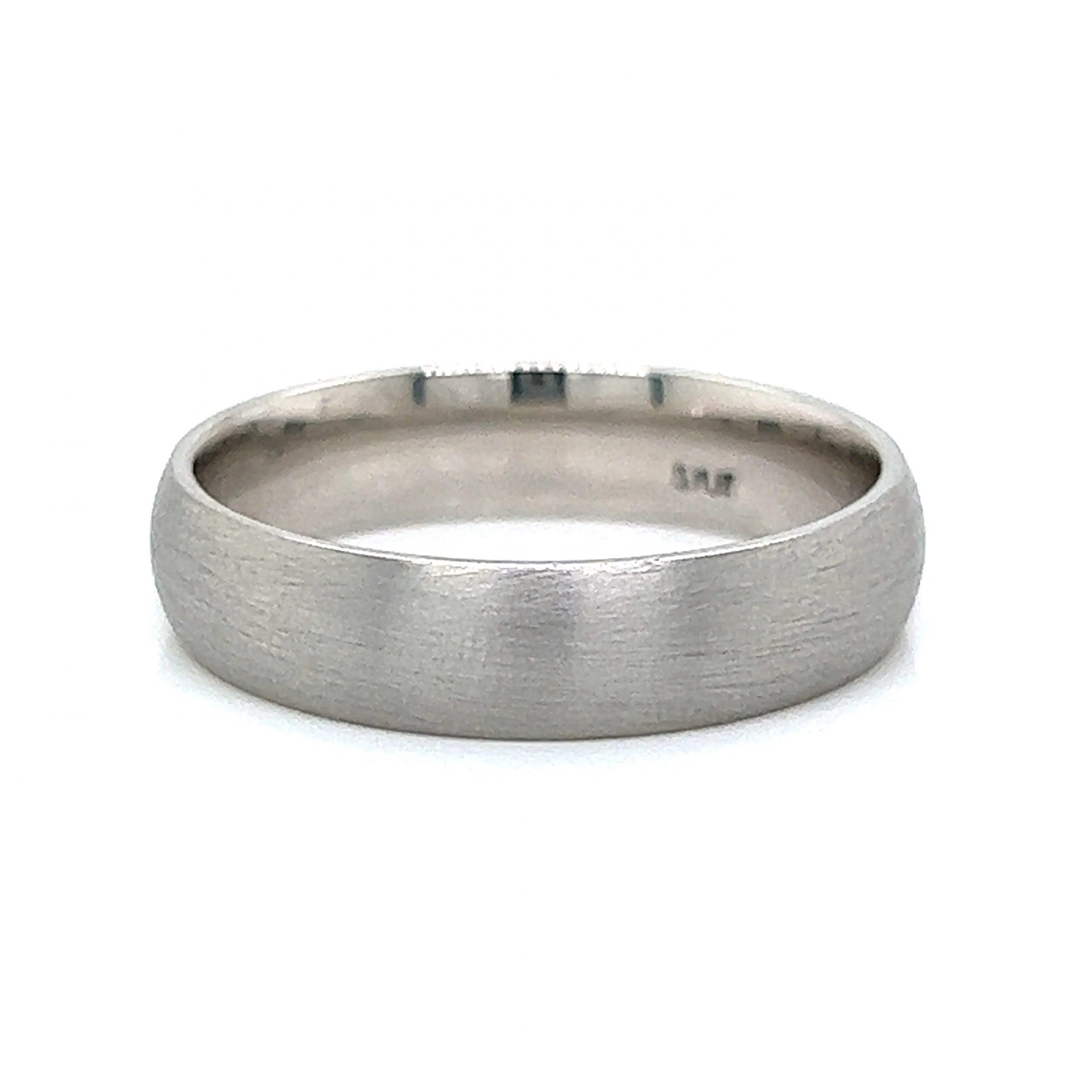 Men's Satin Finished 5mm Wedding Band in Platinum - Image 2