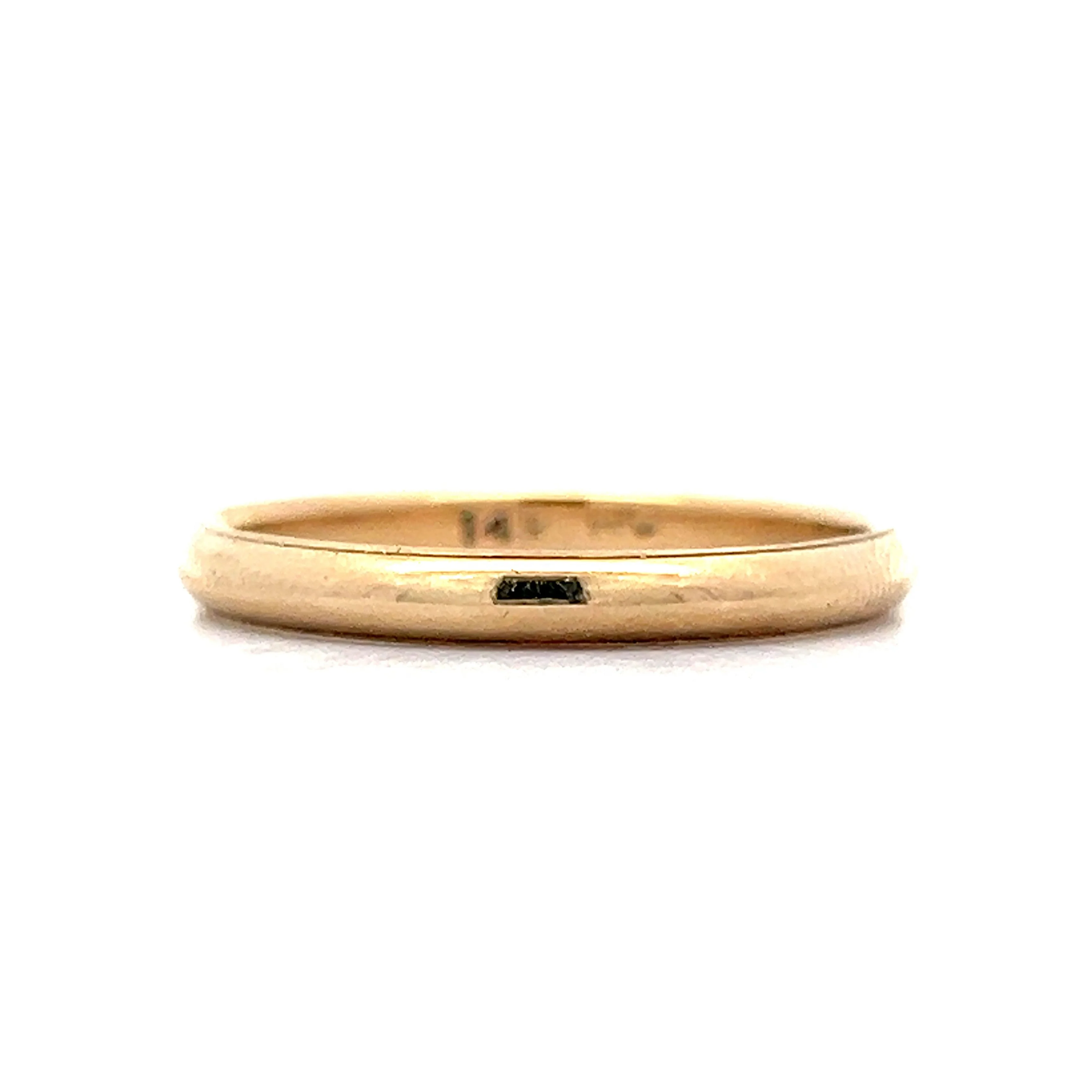 Men's Simple Classic Mid-Century Wedding Band in Yellow Gold
