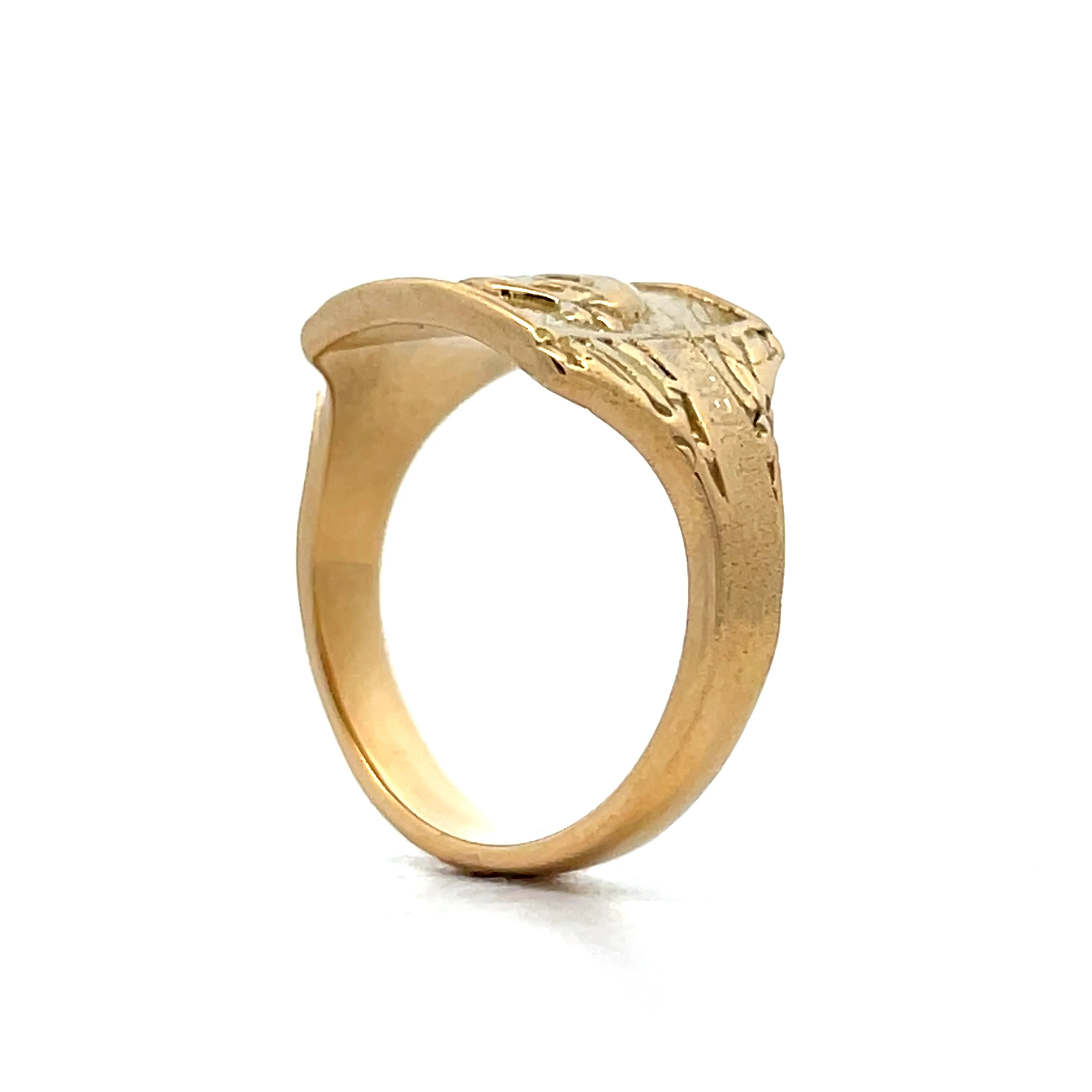 Mens Skull & Crossbones Momento Mori Ring in 18k - Image 5