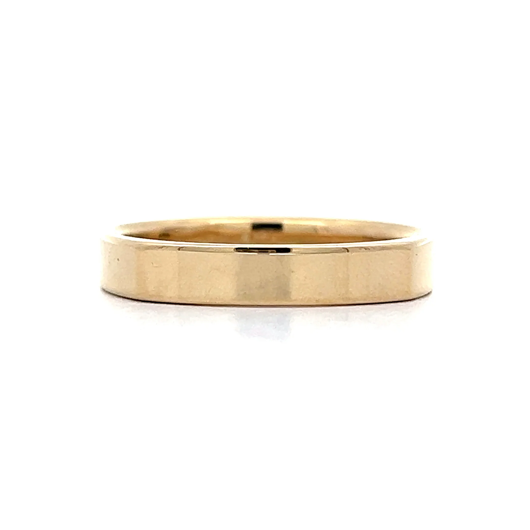 Men's Square Edge Wedding Band in 14k Yellow Gold