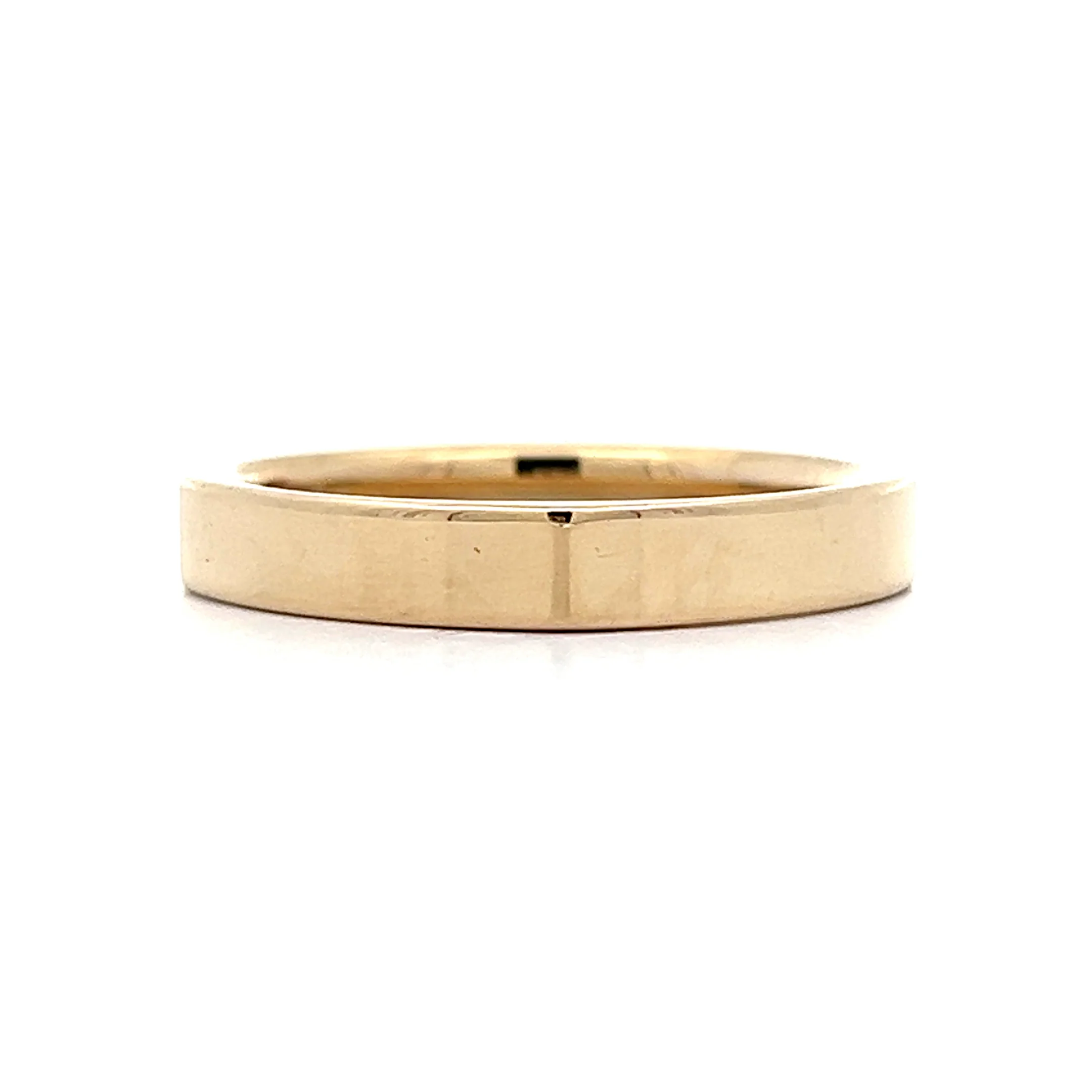 Men's Square Edge Wedding Band in 14k Yellow Gold - Image 2
