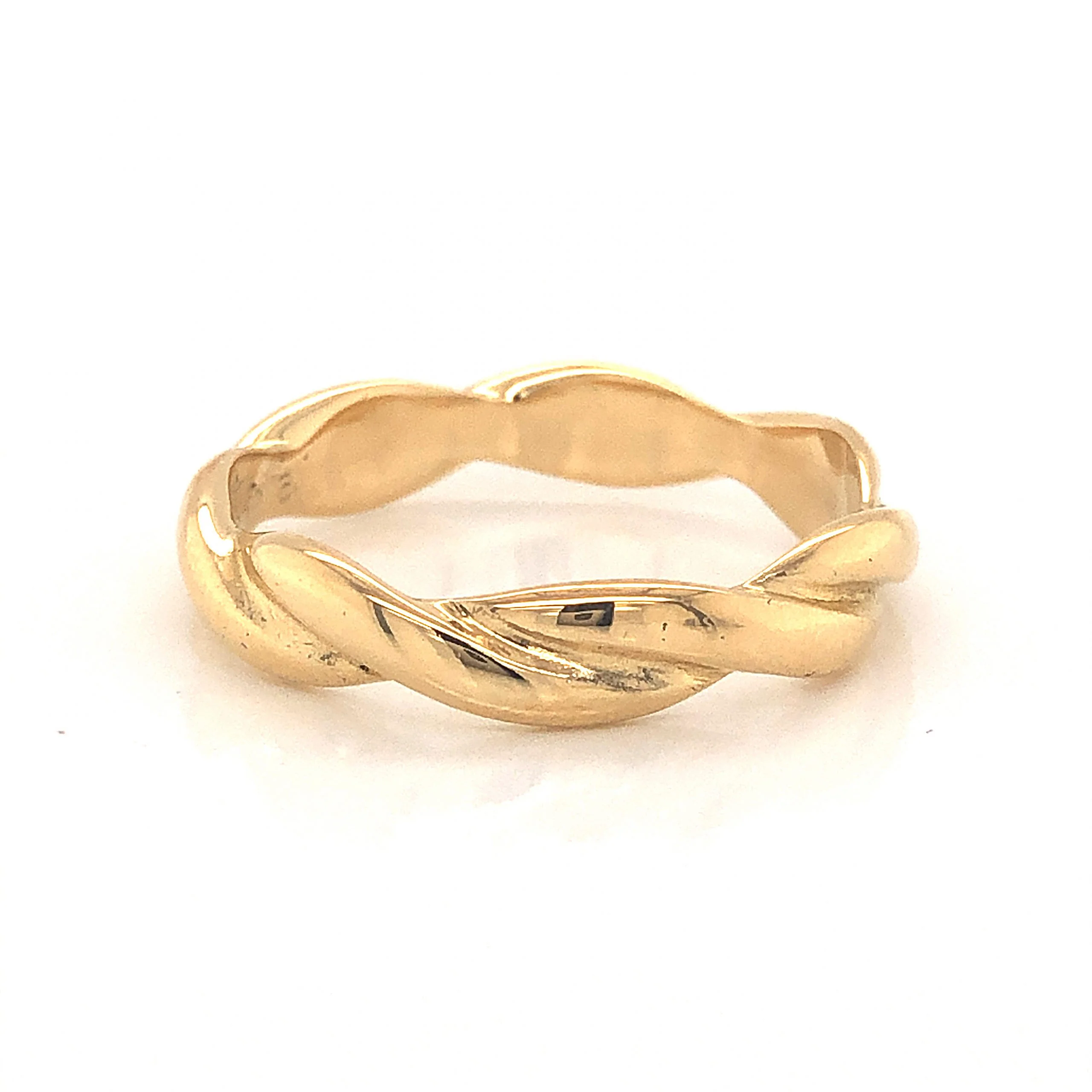Men's Twist Wedding Band in 18k Yellow Gold - Image 2