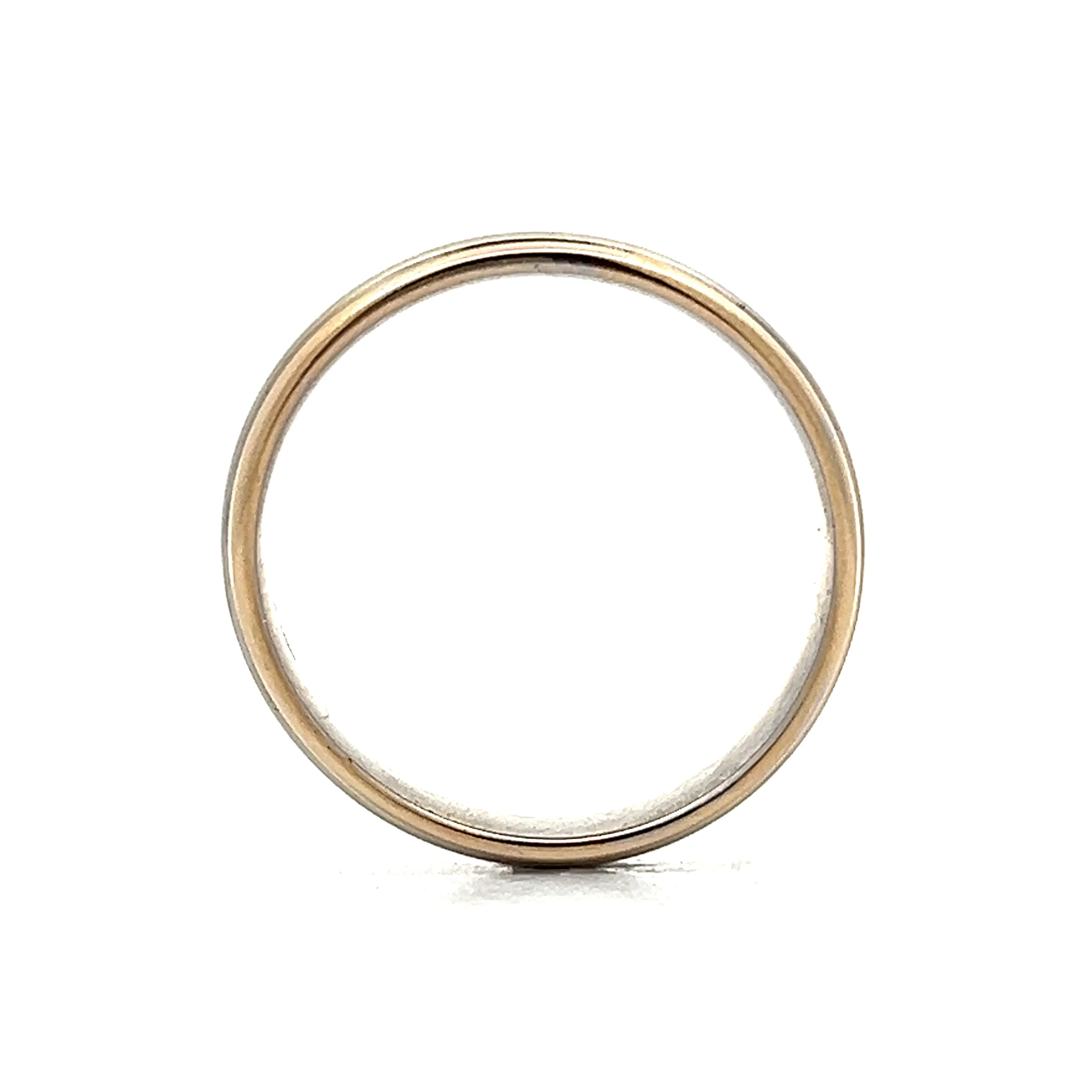 Men's Two-Toned Wedding Band in 14k White & Yellow Gold - Image 4