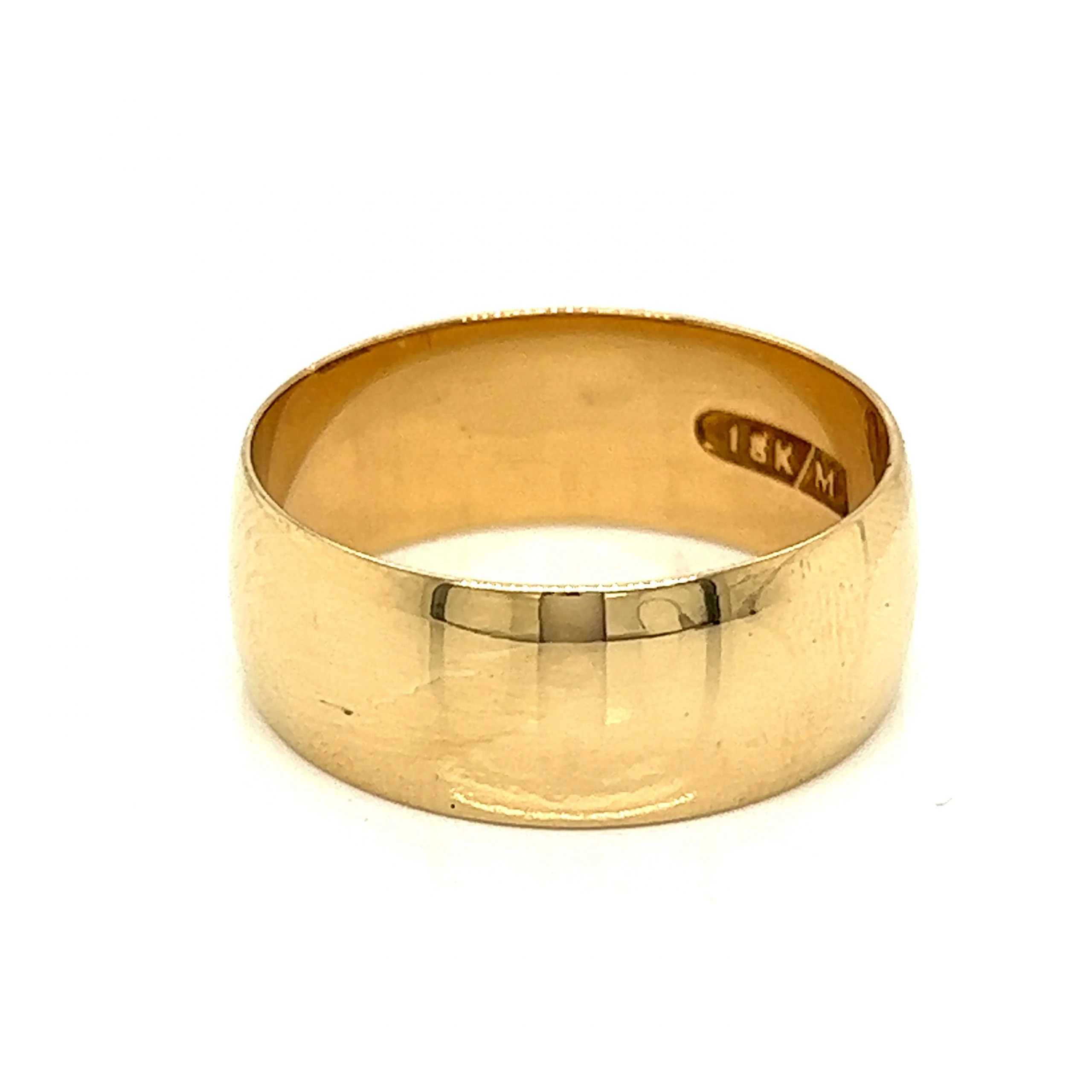 Men's Victorian Wide Wedding Band in 18k Yellow Gold - Image 2