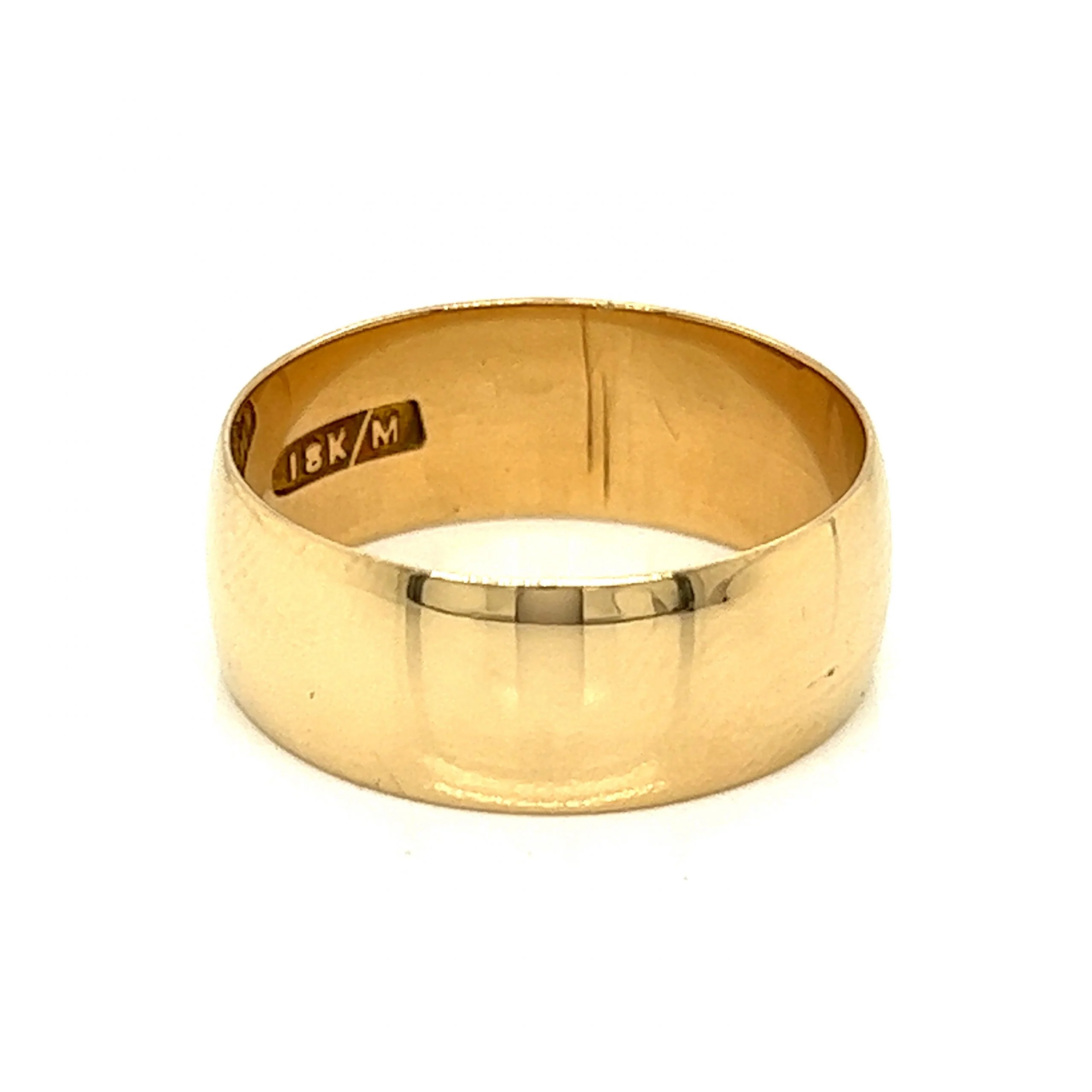 Men's Victorian Wide Wedding Band in 18k Yellow Gold - Image 3