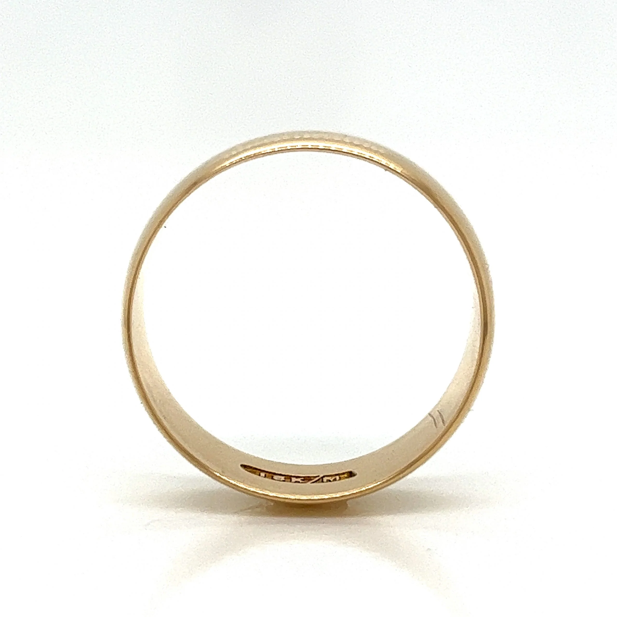 Men's Victorian Wide Wedding Band in 18k Yellow Gold - Image 4