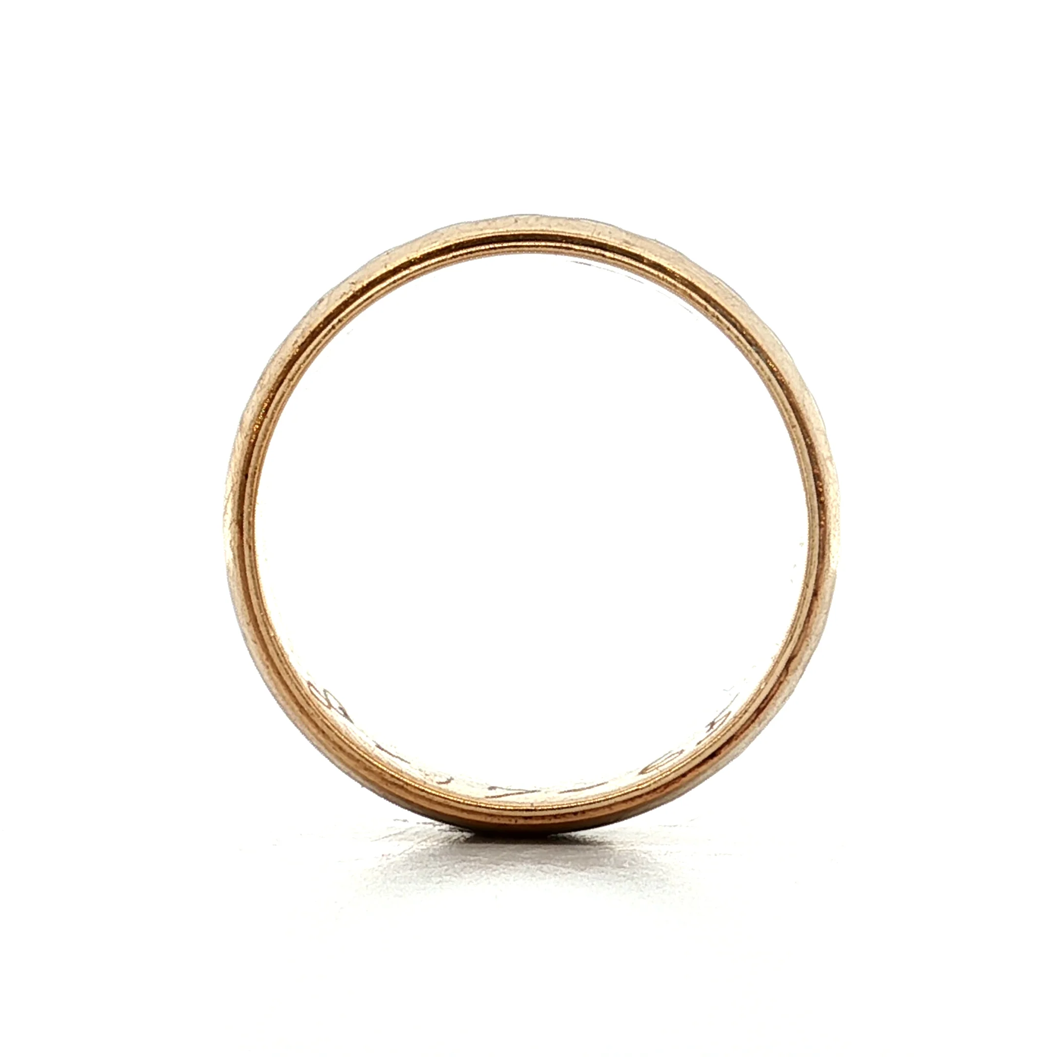 Mens Vintage 1950s Two-Tone Wedding Band 14k - Image 5