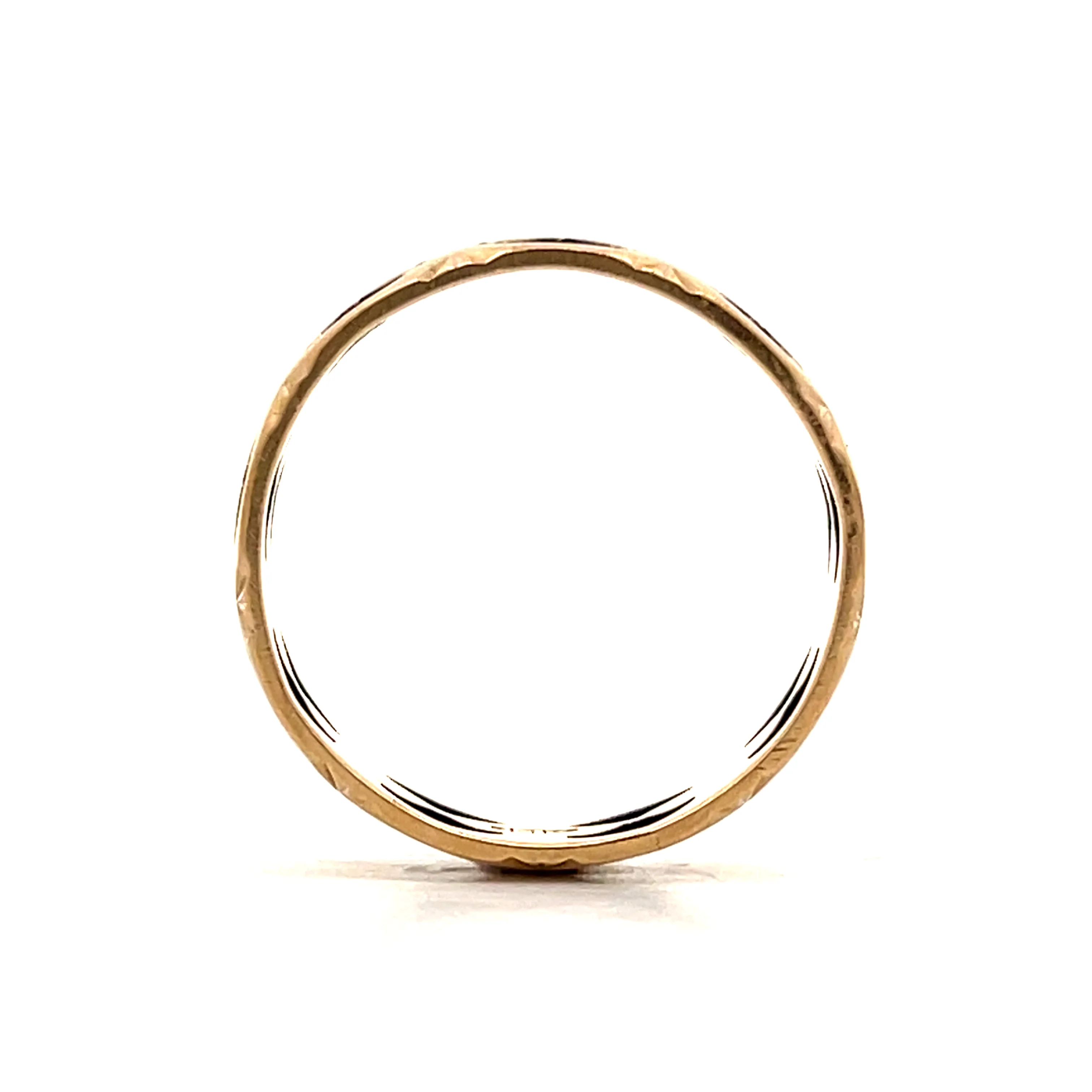 Mens Vintage Floral Wedding Band in 14k Yellow Gold - Image 4